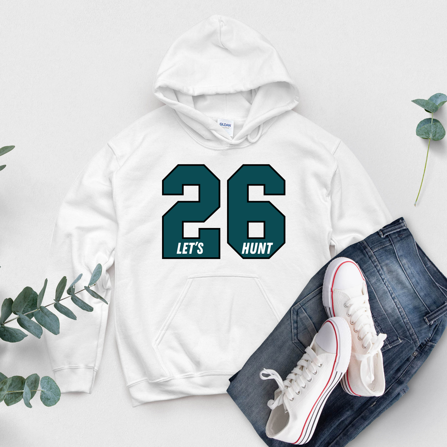 Custom Sports Hoodie, Personolized Number Gameday Hoodie, Let's Hunt! Philadelphia Fan Gift