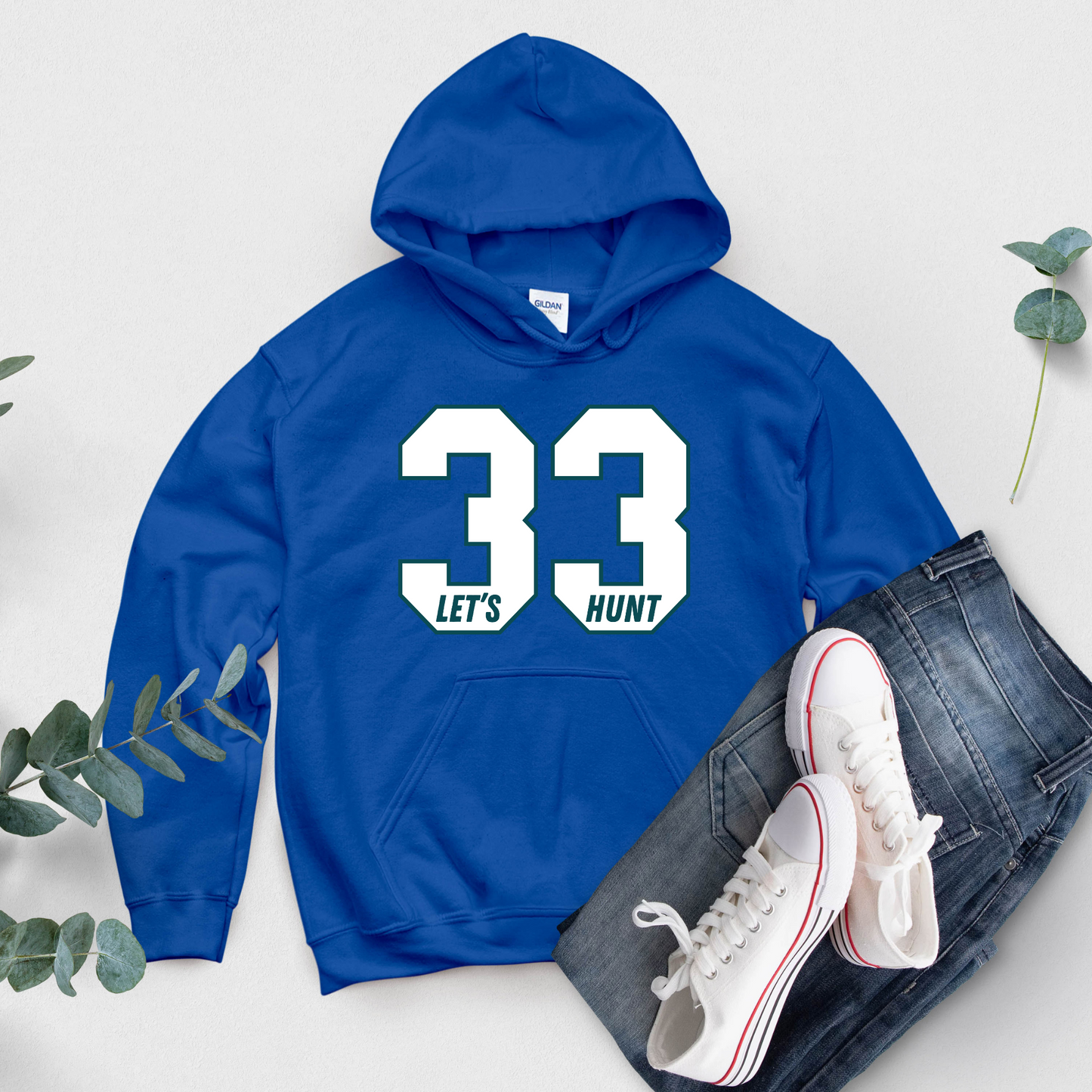 Custom Sports Hoodie, Personolized Number Gameday Hoodie, Let's Hunt! Philadelphia Fan Gift
