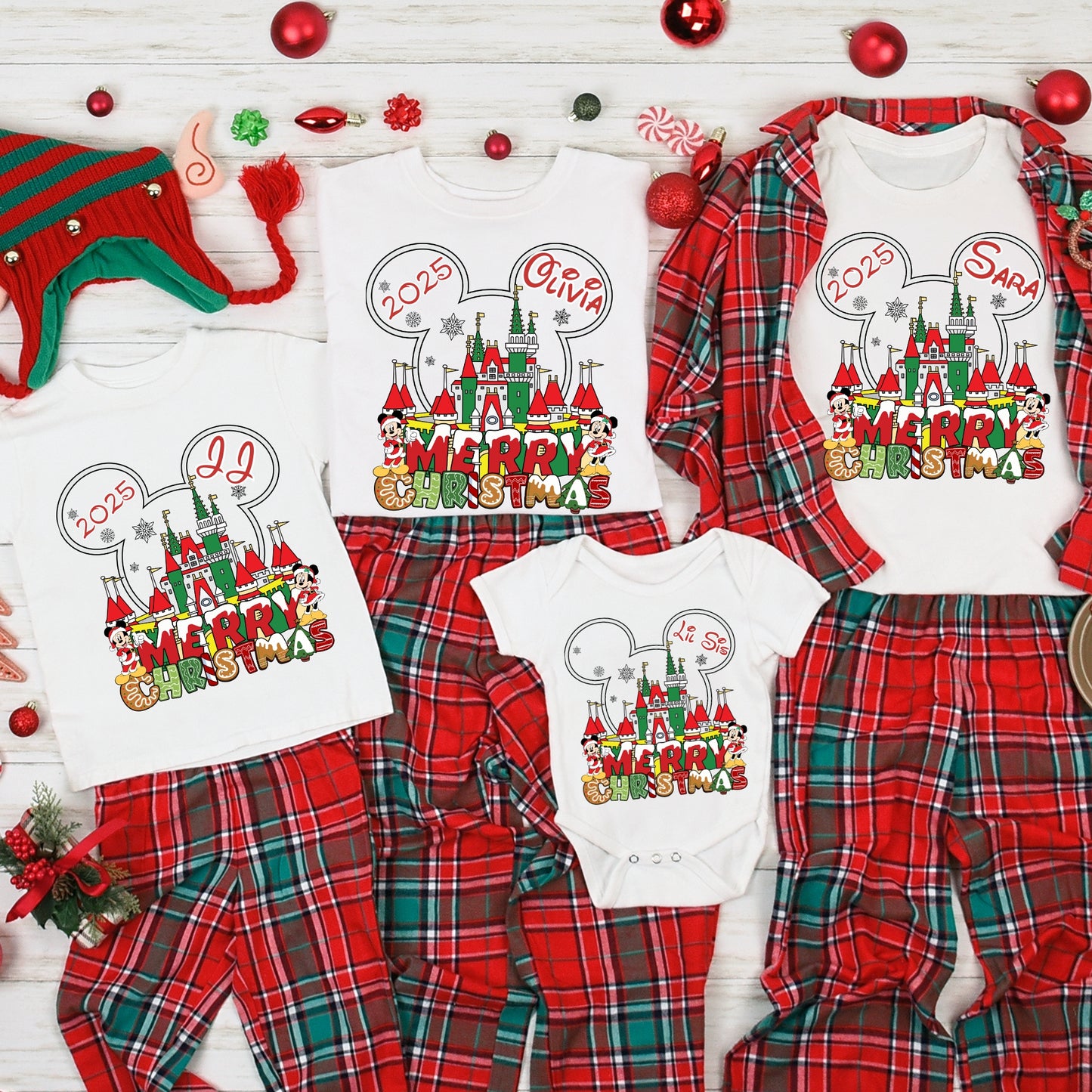 Personalized Family Christmas Squad Matching Shirts, Custom Holiday Tees for Kids and Adults, Festive Family Outfits Christmas Gift
