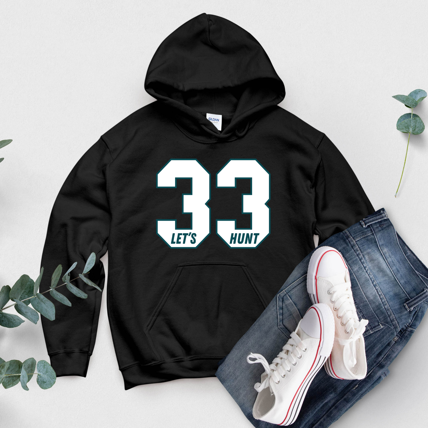 Custom Sports Hoodie, Personolized Number Gameday Hoodie, Let's Hunt! Philadelphia Fan Gift