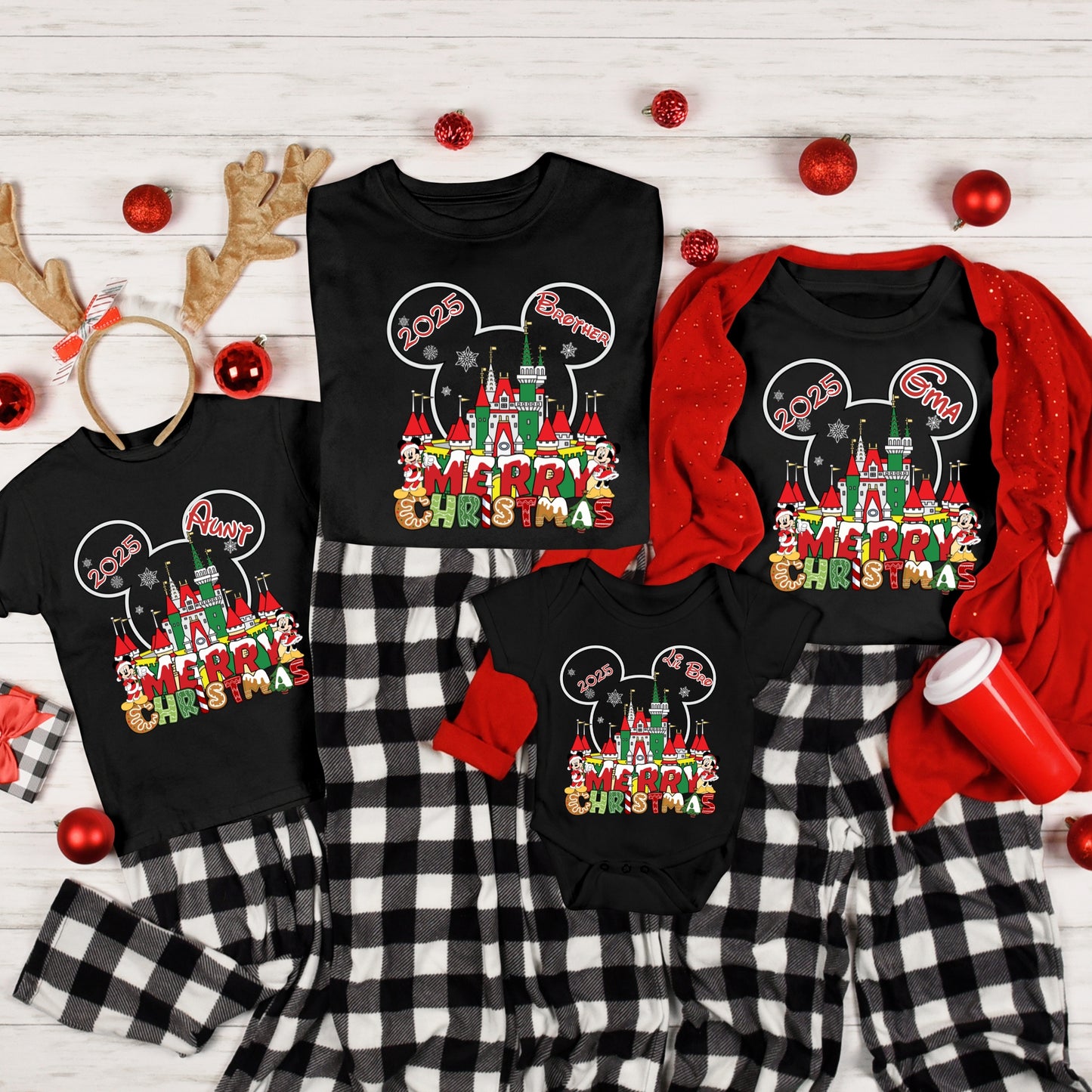 Personalized Family Christmas Squad Matching Shirts, Custom Holiday Tees for Kids and Adults, Festive Family Outfits Christmas Gift