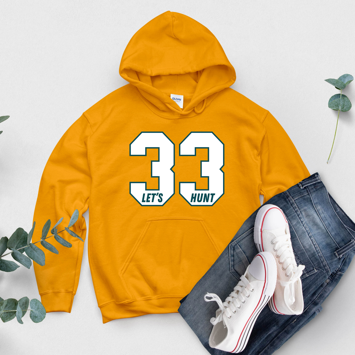 Custom Sports Hoodie, Personolized Number Gameday Hoodie, Let's Hunt! Philadelphia Fan Gift