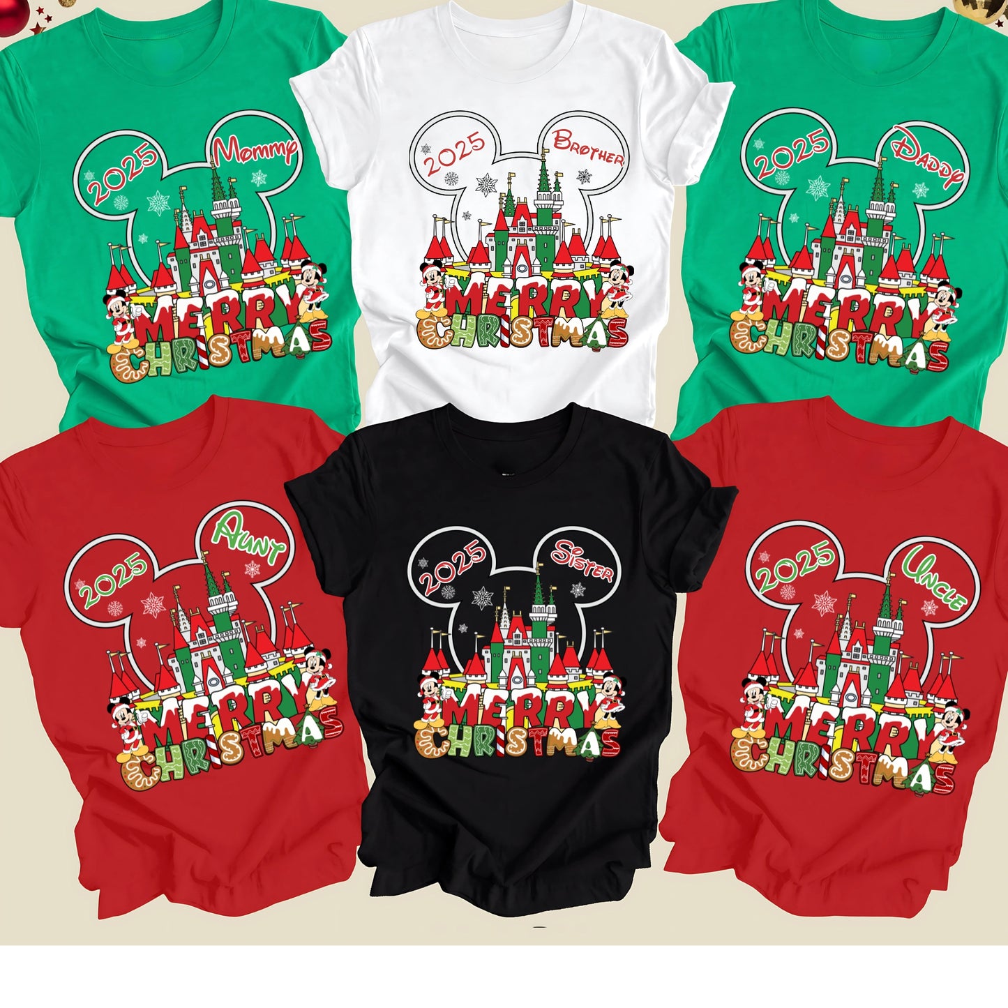 Personalized Family Christmas Squad Matching Shirts, Custom Holiday Tees for Kids and Adults, Festive Family Outfits Christmas Gift