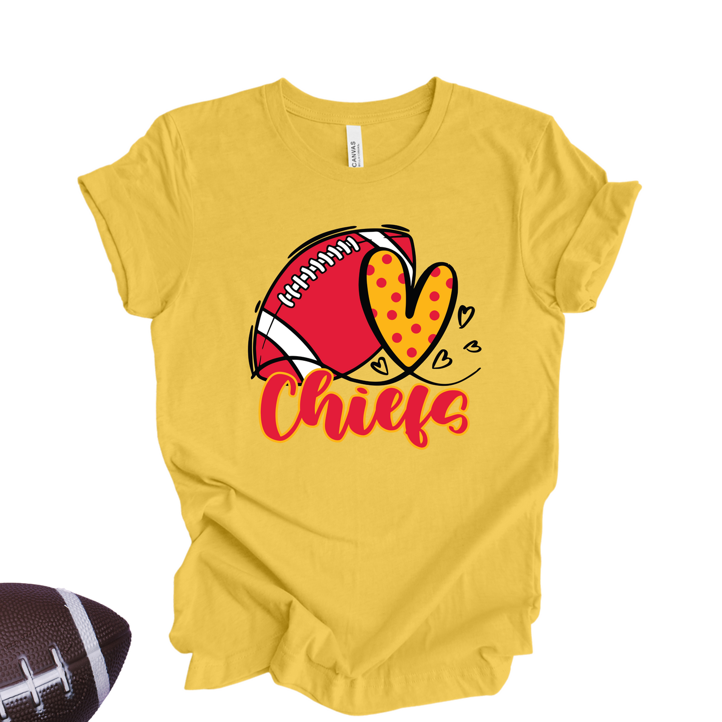 Chiefs Love T-Shirt β Football & Heart Graphic Tee