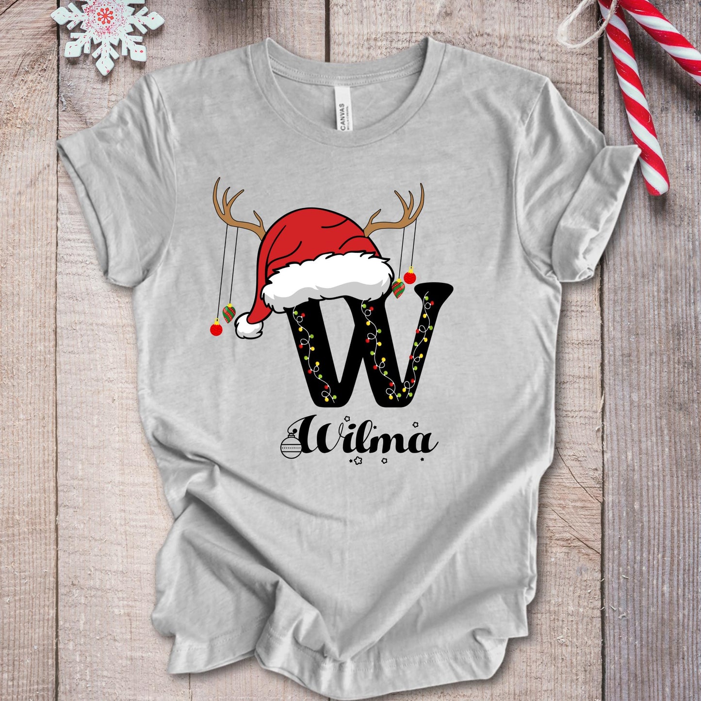 Family Christmas Shirt, Monogrammed Letters Shirt, Christmas Gift, Personalized Xmas Pajamas, Familia Christmas Name Shirts, Xmas Name Tee