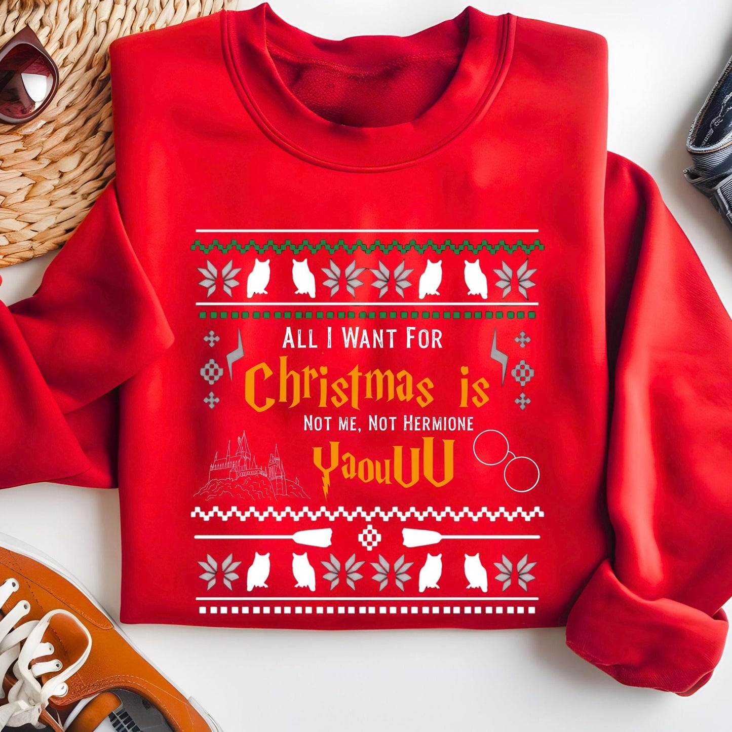 All I Want for Christmas Is Not Me Ugly Sweatshirt, Yaou Wizard Xmas Hoodie