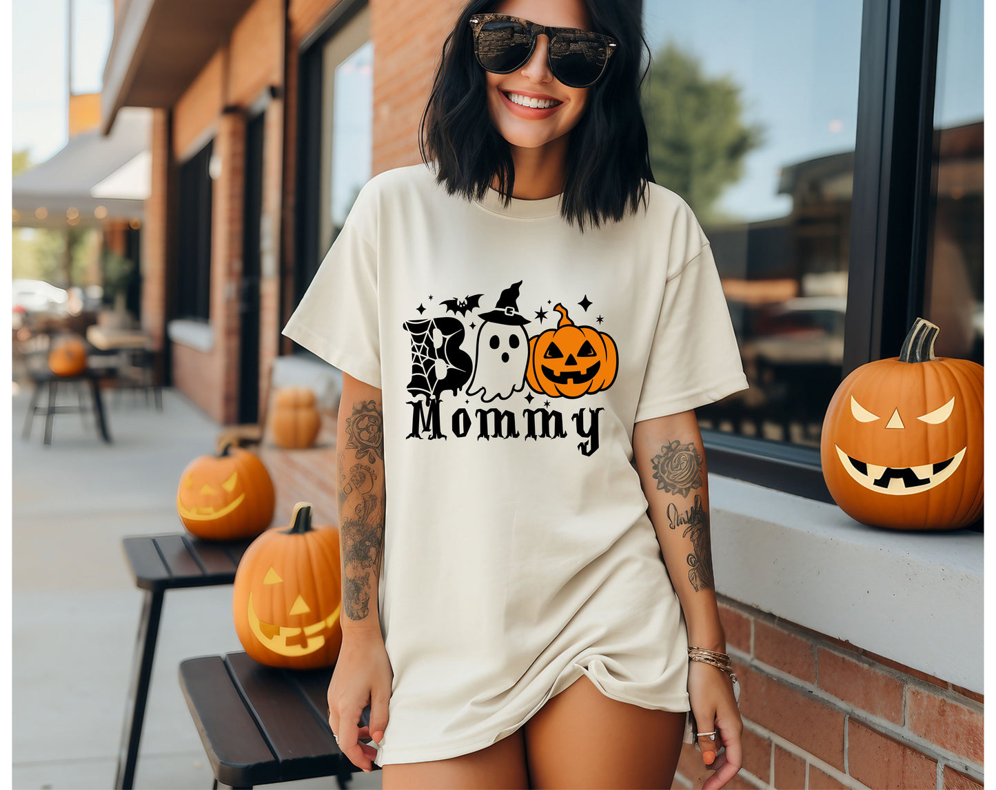 Custom Halloween T-Shirt – Ghost & Pumpkin Personalized Name Tee