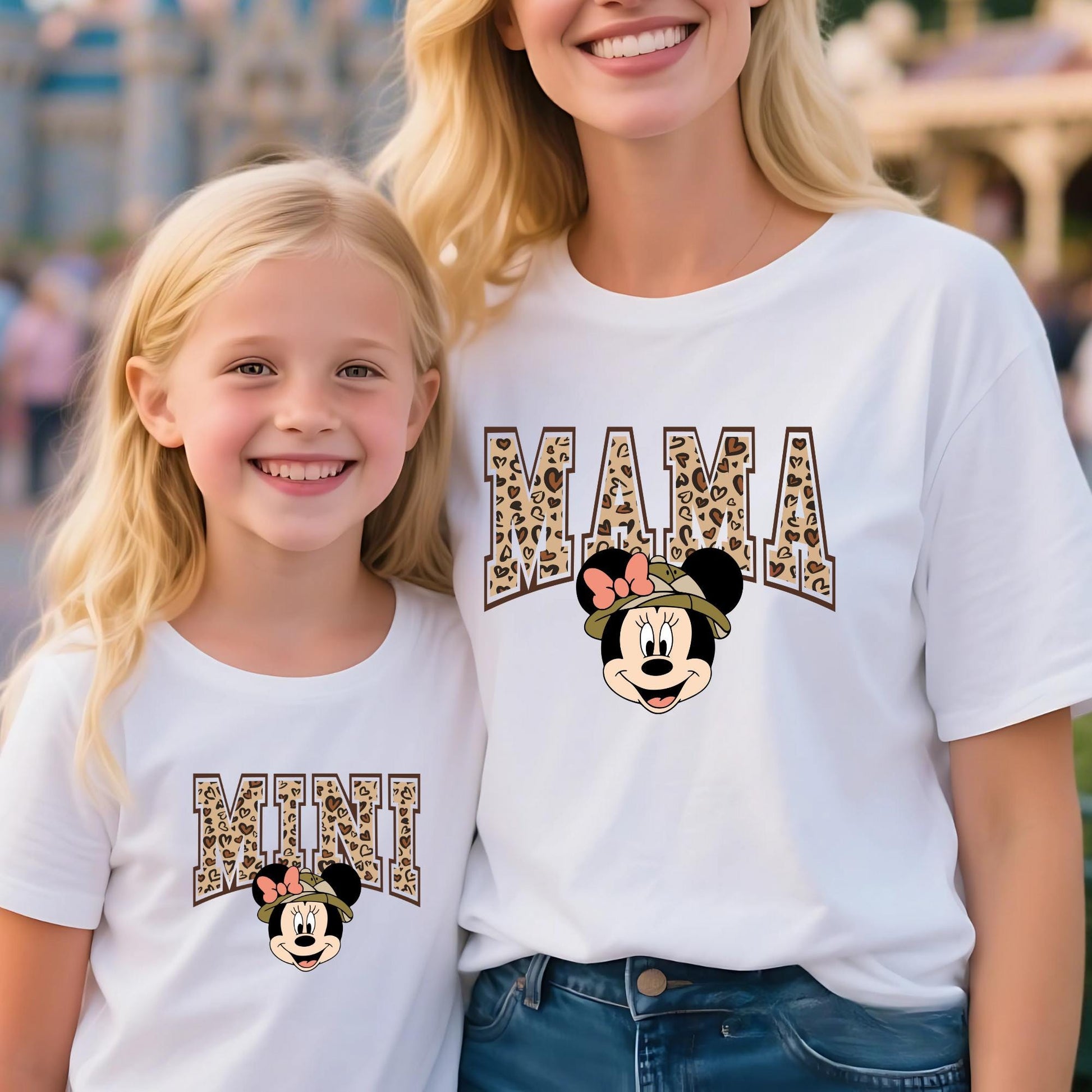 Mama and Mini Shirt, Disney Leopard Mom and Daughter Trip Sweatshirt, Mama and Mini Mouse T-Shirt, Mini Mom Tee, Disney Mothers Day Gift