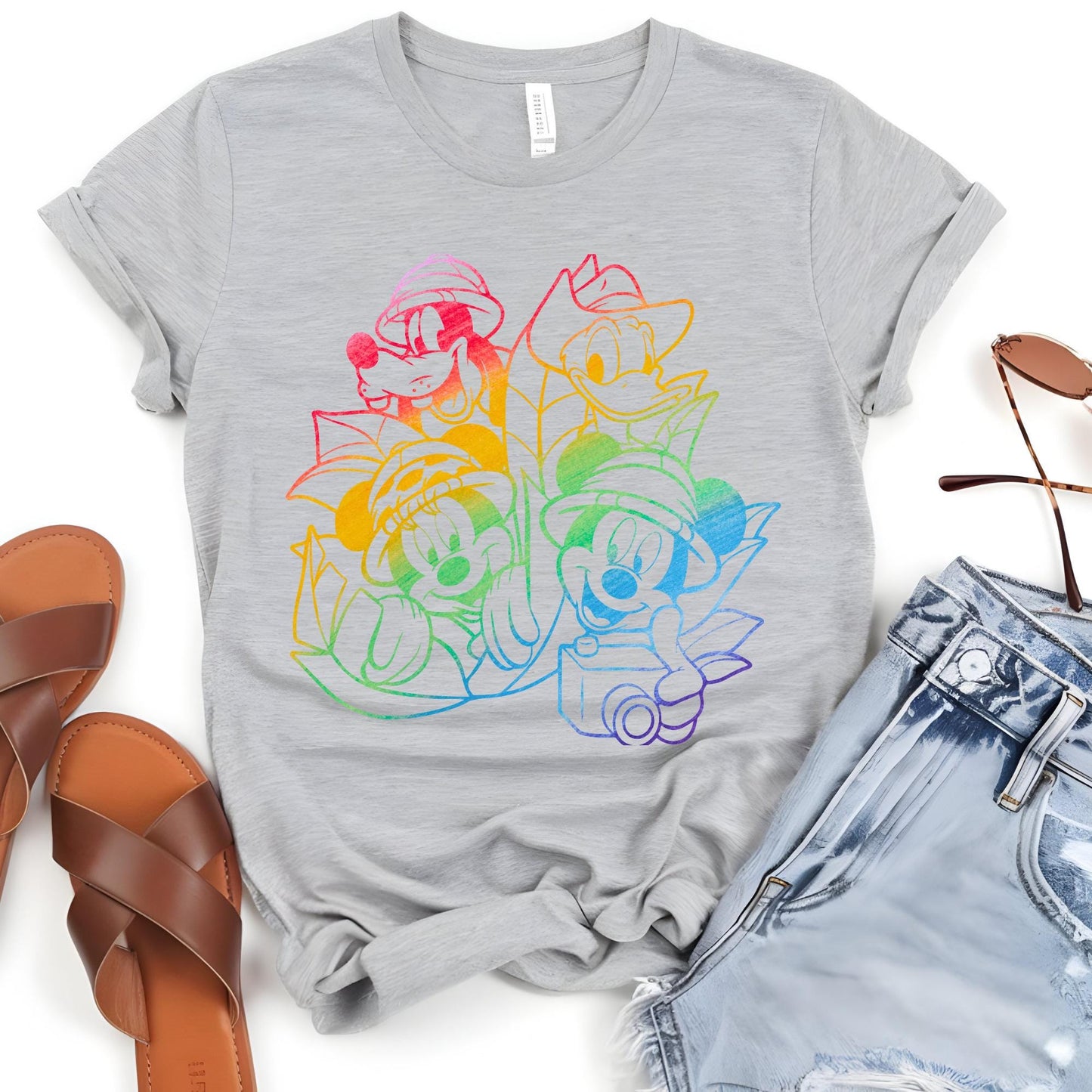 Animal Kingdom Shirt, Colorful Disney Characters T-shirt, Animal Kingdom Family Tee, Cute Holiday Shirt, Trip Gift