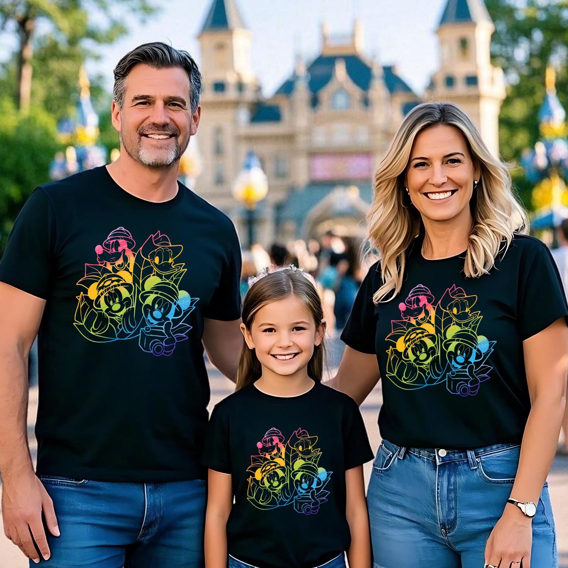 Animal Kingdom Shirt, Colorful Disney Characters T-shirt, Animal Kingdom Family Tee, Cute Holiday Shirt, Trip Gift