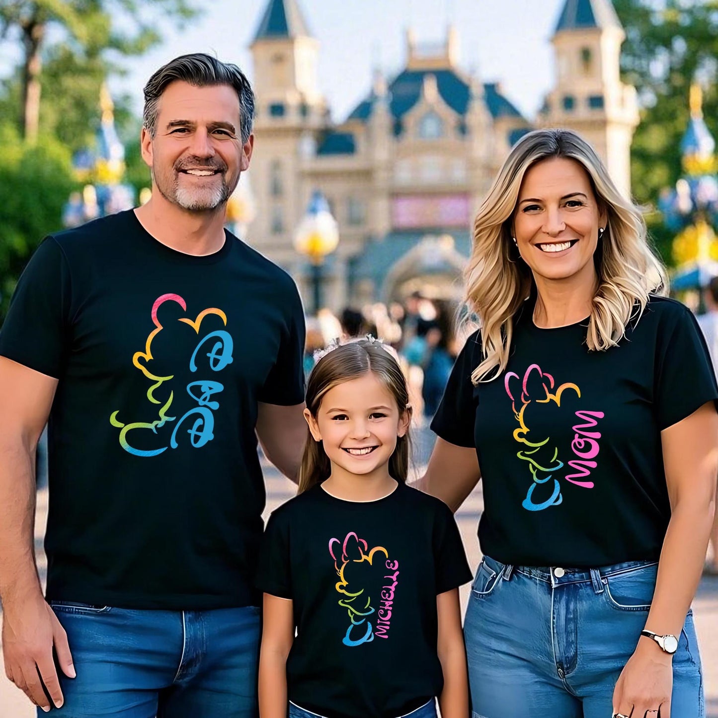 Custom Disney Mom and Dad Shirts, Mickey Dad Shirt, Minnie Mama Shirt, Disney Family Matching Shirt, New Mom Shirt, New Dad Shirt