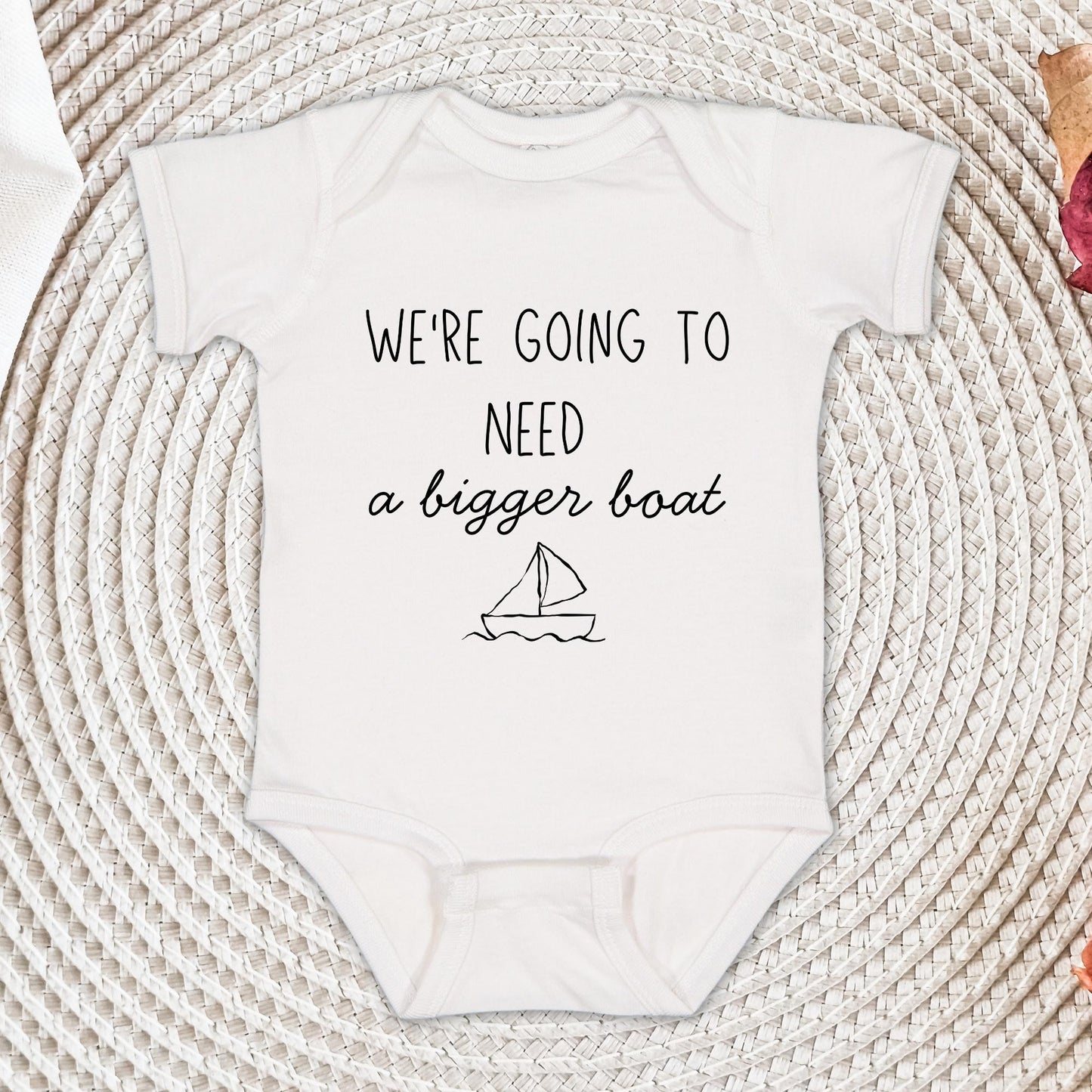 We're Going To Need A Bigger Boat Shirt and Onesie®, Baby Shower Gift, Nautical Themed Baby Shower Shirt, Baby Announcement Bodysuit