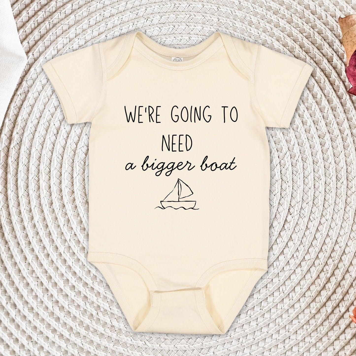 We're Going To Need A Bigger Boat Shirt and Onesie®, Baby Shower Gift, Nautical Themed Baby Shower Shirt, Baby Announcement Bodysuit