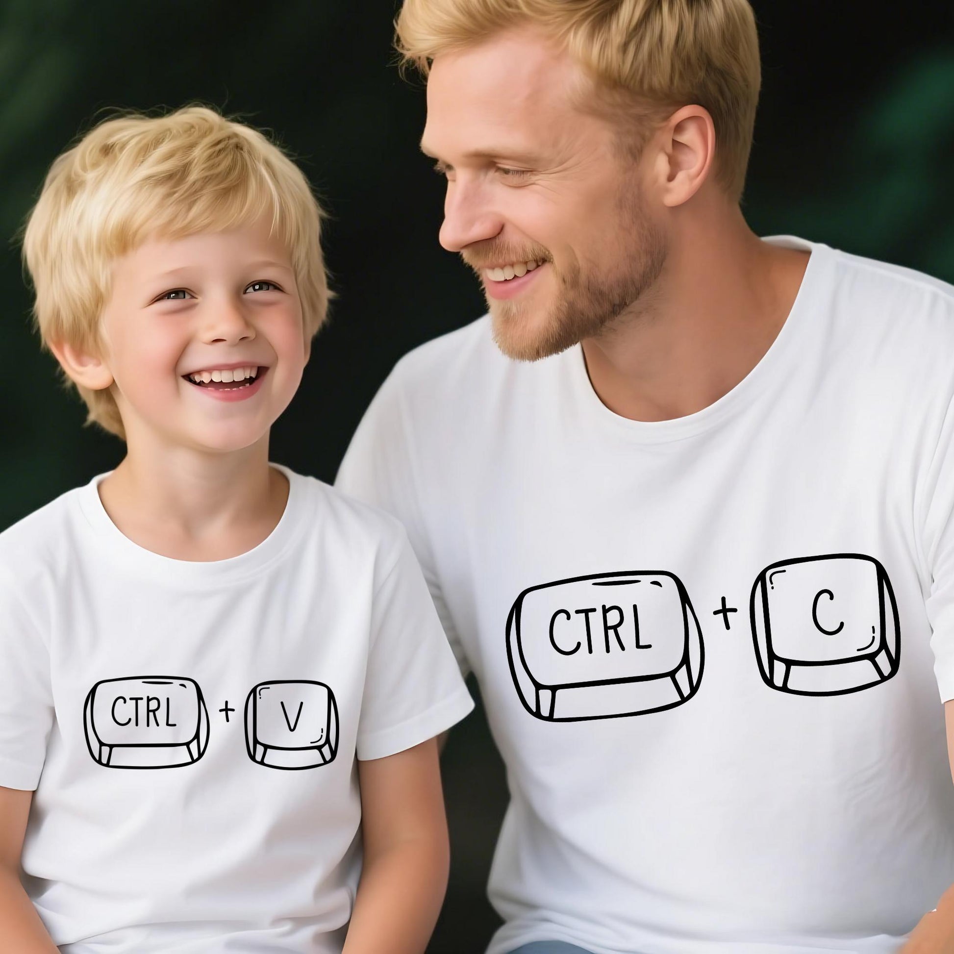 Copy Paste Shirt Fathers Day Gift, Father and Baby Matching Shirts - Copy And Paste Daddy T-shirt Baby Bodysuit - New Baby Gift