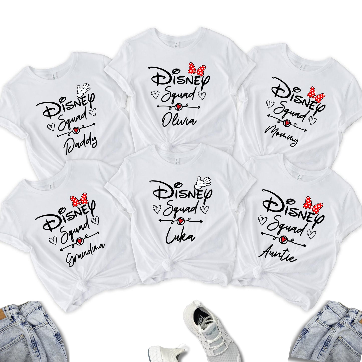 Disney Custom Squad Shirt, 2025 Disney Family Shirt, Disney Squad Shirt, Mickey & Minnie Shirt, Matching Disney Trip Tee, Disney Kids Shirt