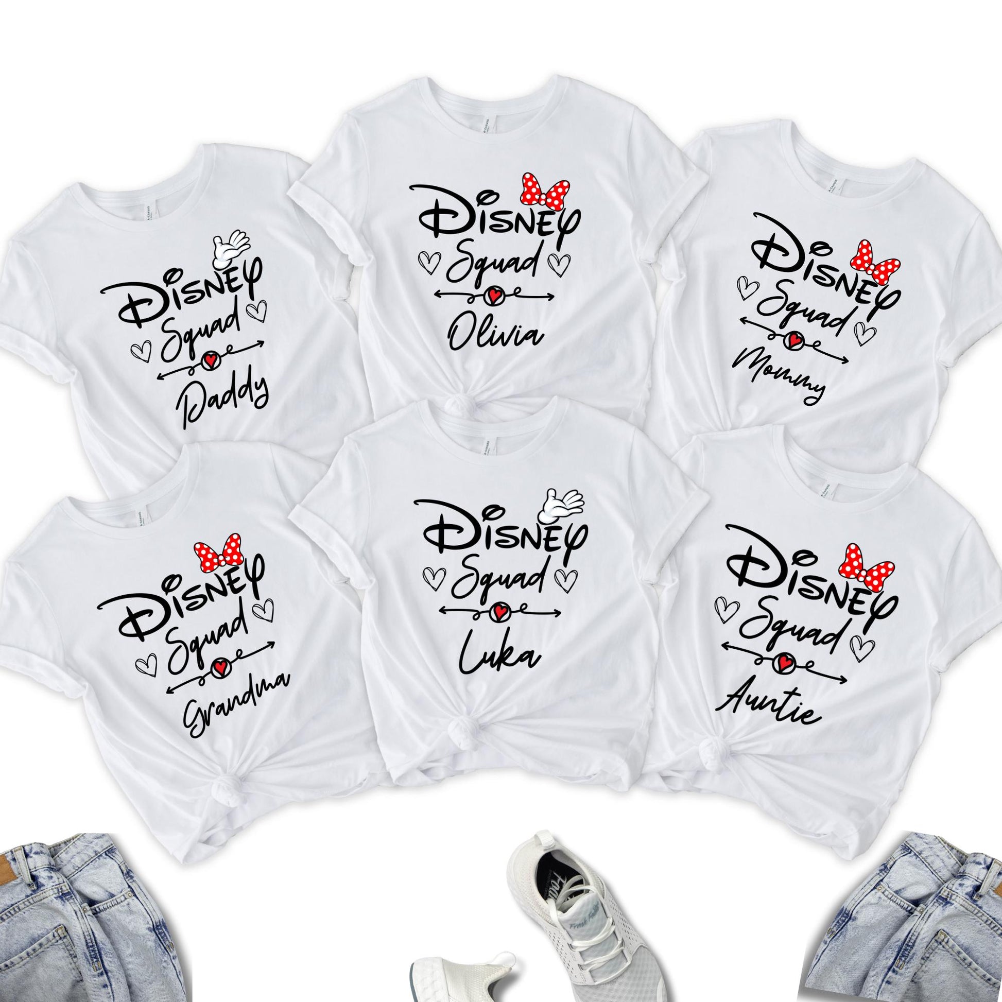Disney Custom Squad Shirt, 2025 Disney Family Shirt, Disney Squad Shirt, Mickey & Minnie Shirt, Matching Disney Trip Tee, Disney Kids Shirt