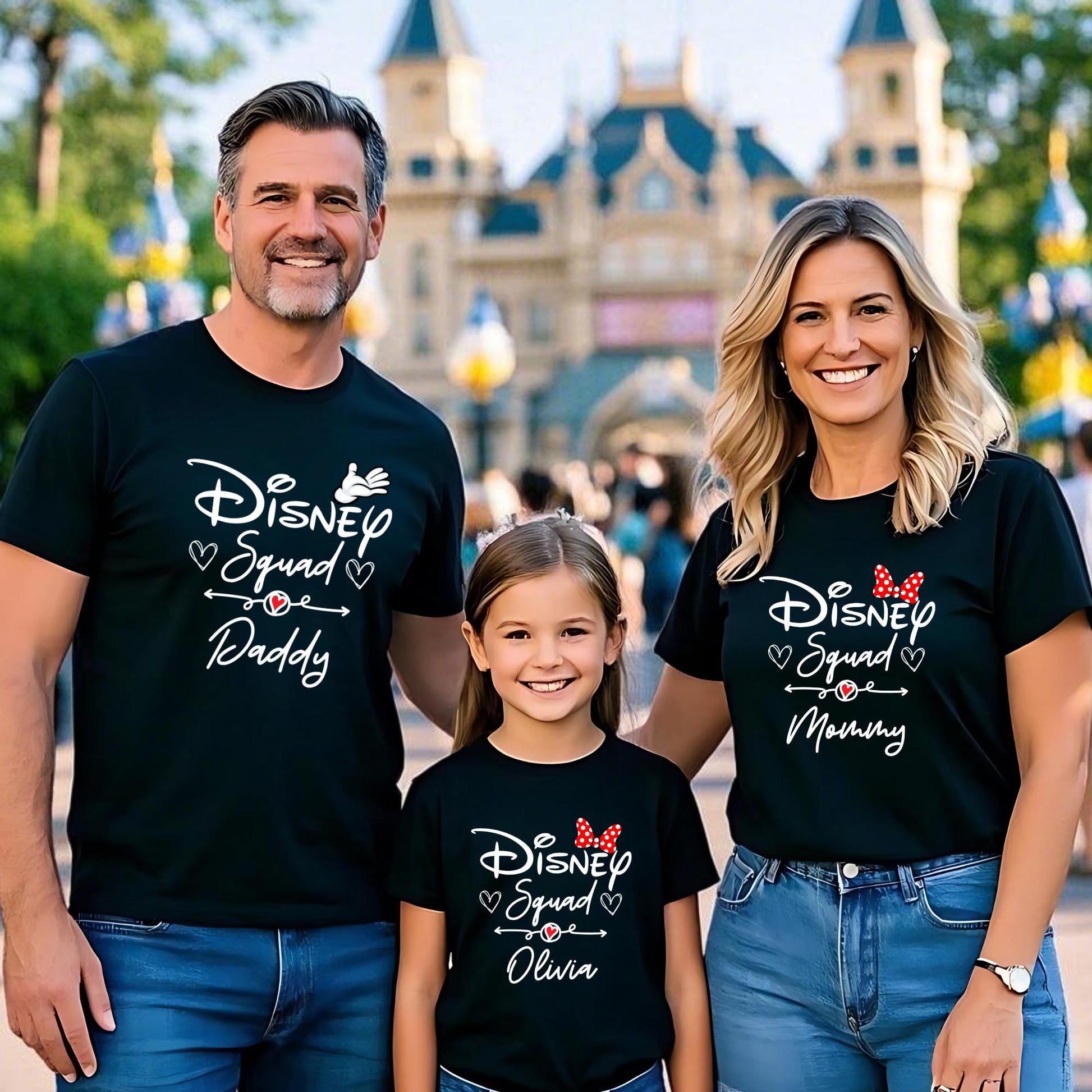 Custom Disney Squad Shirt Family Trip T-shirt Matching Magic Trip Tee Mickey & Minnie Shirt Vacation Gift