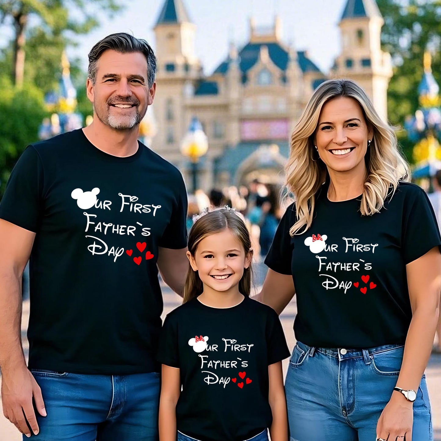 First Father's Day Disneyland Trip Shirt: Matching Dad & Kid Mickey Tee