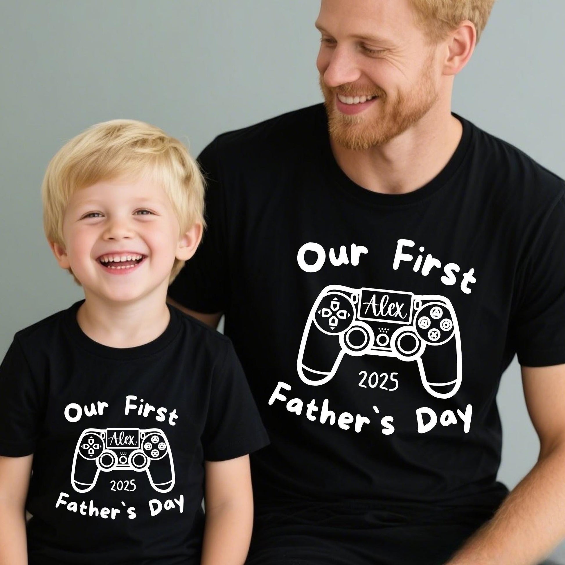 Custom Gamer Dad Shirt: Our First Father's Day Matching Tee