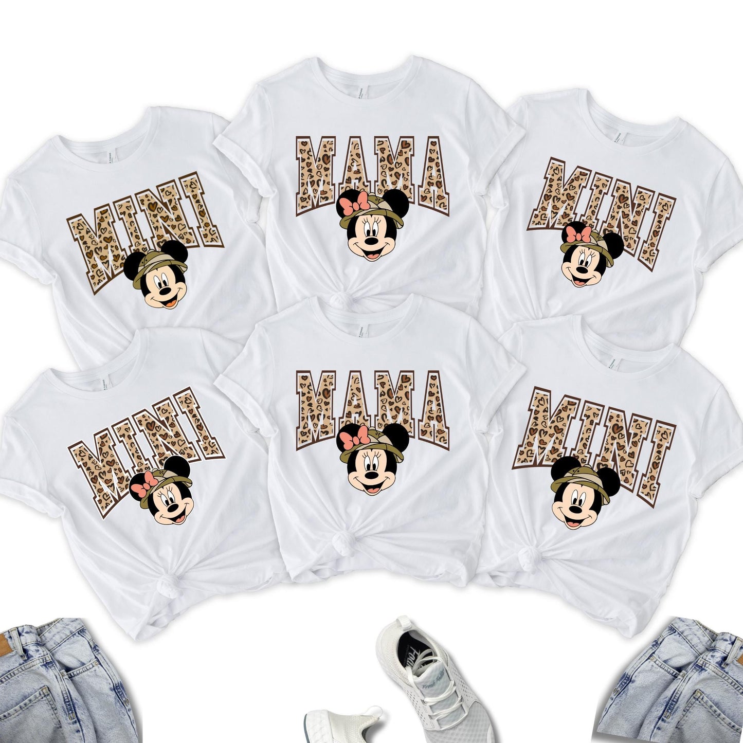 Mama and Mini Shirt, Disney Leopard Mom and Daughter Trip Sweatshirt, Mama and Mini Mouse T-Shirt, Mini Mom Tee, Disney Mothers Day Gift