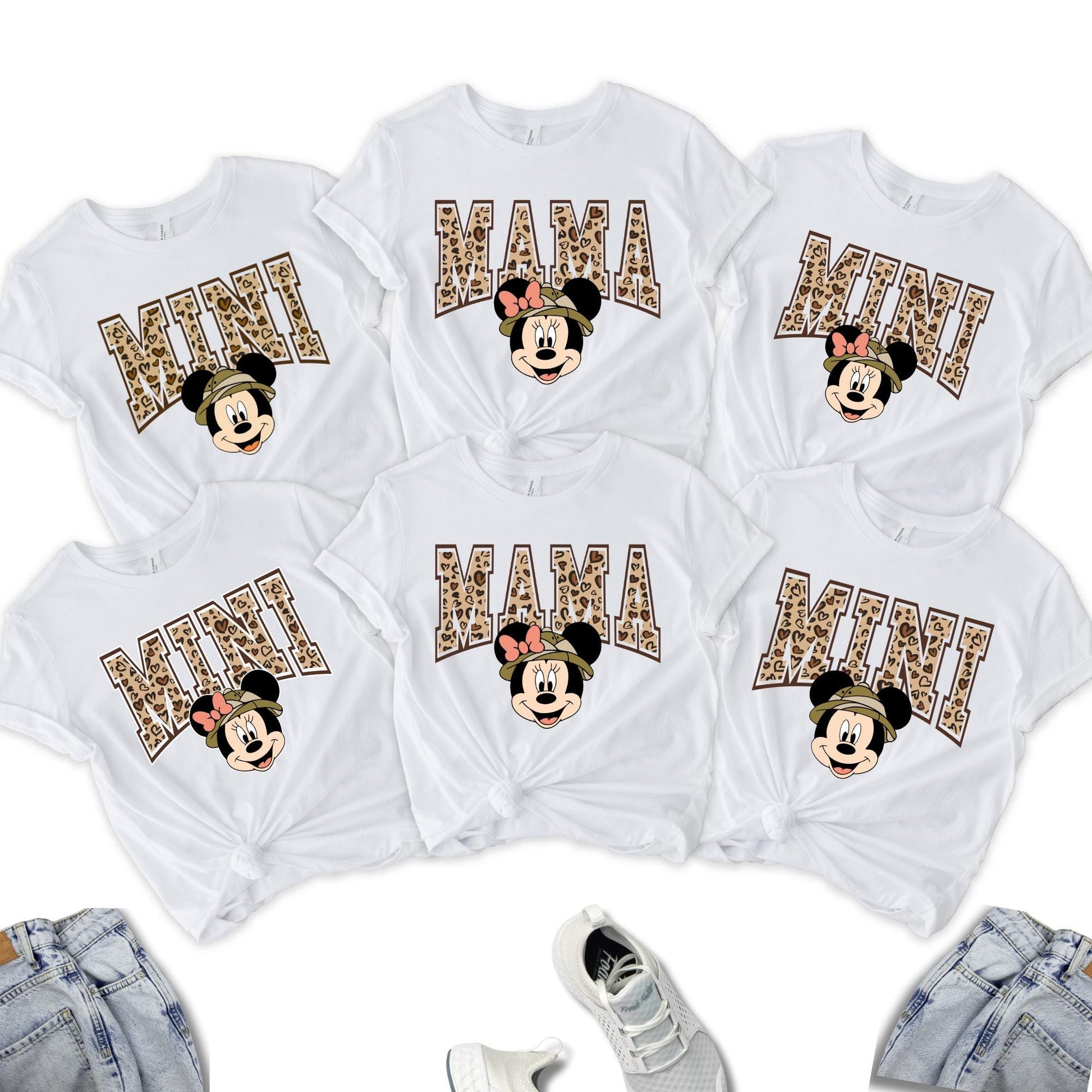 Mama and Mini Shirt, Disney Leopard Mom and Daughter Trip Sweatshirt, Mama and Mini Mouse T-Shirt, Mini Mom Tee, Disney Mothers Day Gift