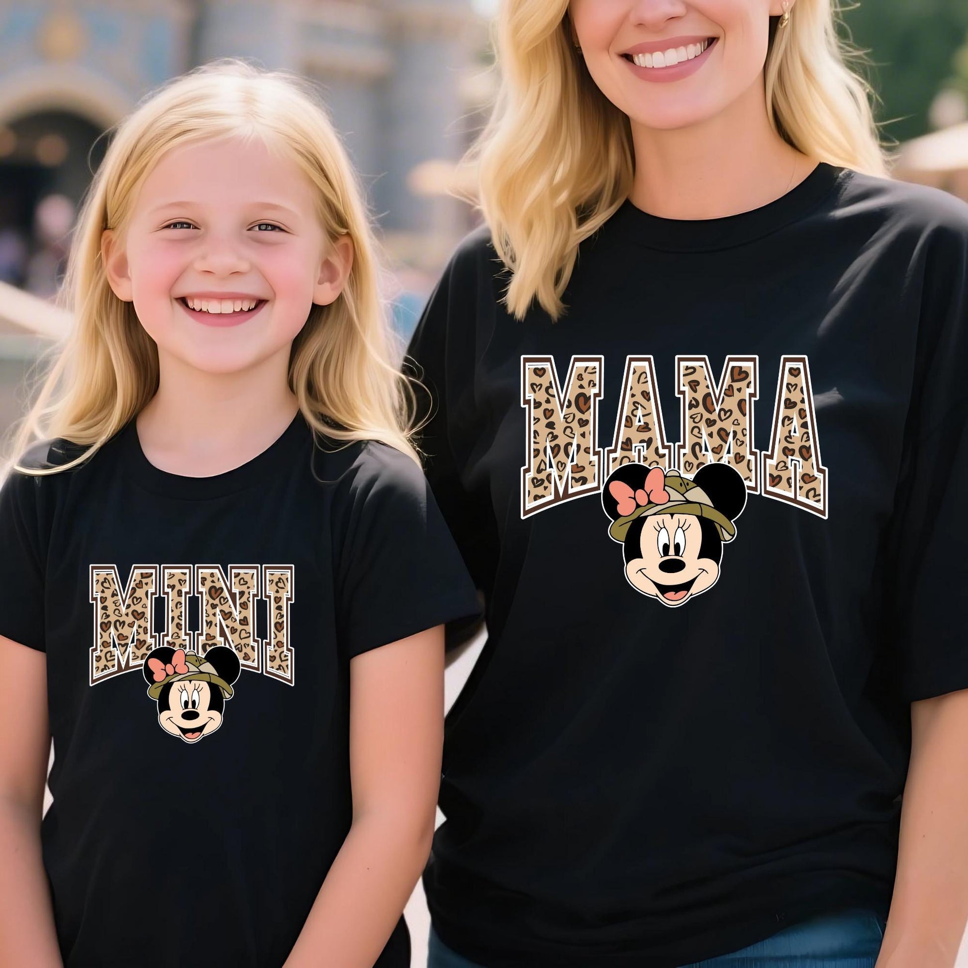 Mama and Mini Shirt, Disney Leopard Mom and Daughter Trip Sweatshirt, Mama and Mini Mouse T-Shirt, Mini Mom Tee, Disney Mothers Day Gift