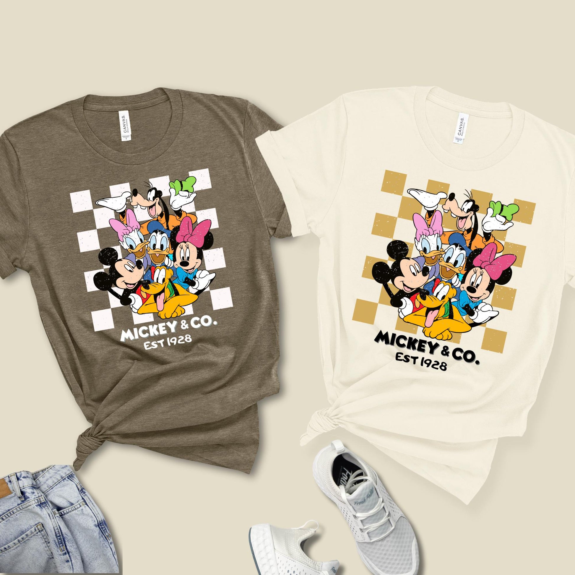 Retro Mickey & Co 1928 Shirt, Disneyland Tee, Disneyworld Shirt, Mickey And Friends Family Shirt, Disney Gift, Vacation Shirt