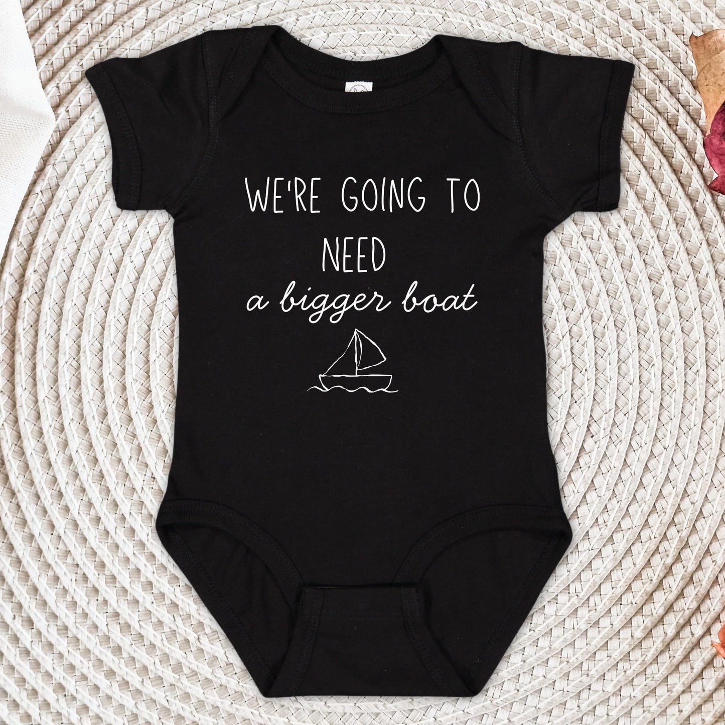 We're Going To Need A Bigger Boat Shirt and Onesie®, Baby Shower Gift, Nautical Themed Baby Shower Shirt, Baby Announcement Bodysuit