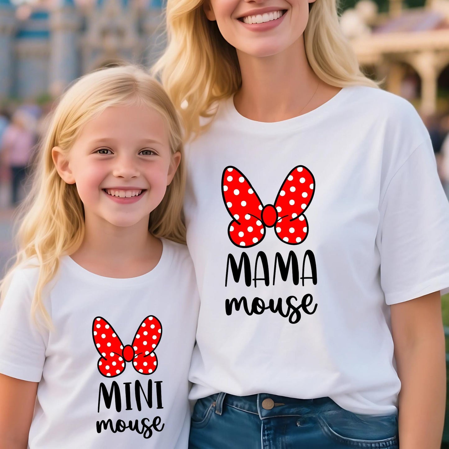 Mama and Mini Mouse Shirt, Disney Mommy and Me T-Shirt, Minnie Mom Matching Tee, Disneyland Mother's Day Tee, Minnie Bow Shirt