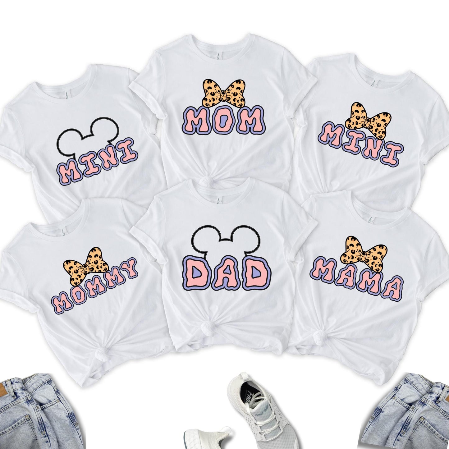 Disney Minnie Mama Mini Matching Shirt, Disney Mama and Mini T-shirt, Disney Family Matching Tee, Dad and Son Shirt Fathers Day Gift