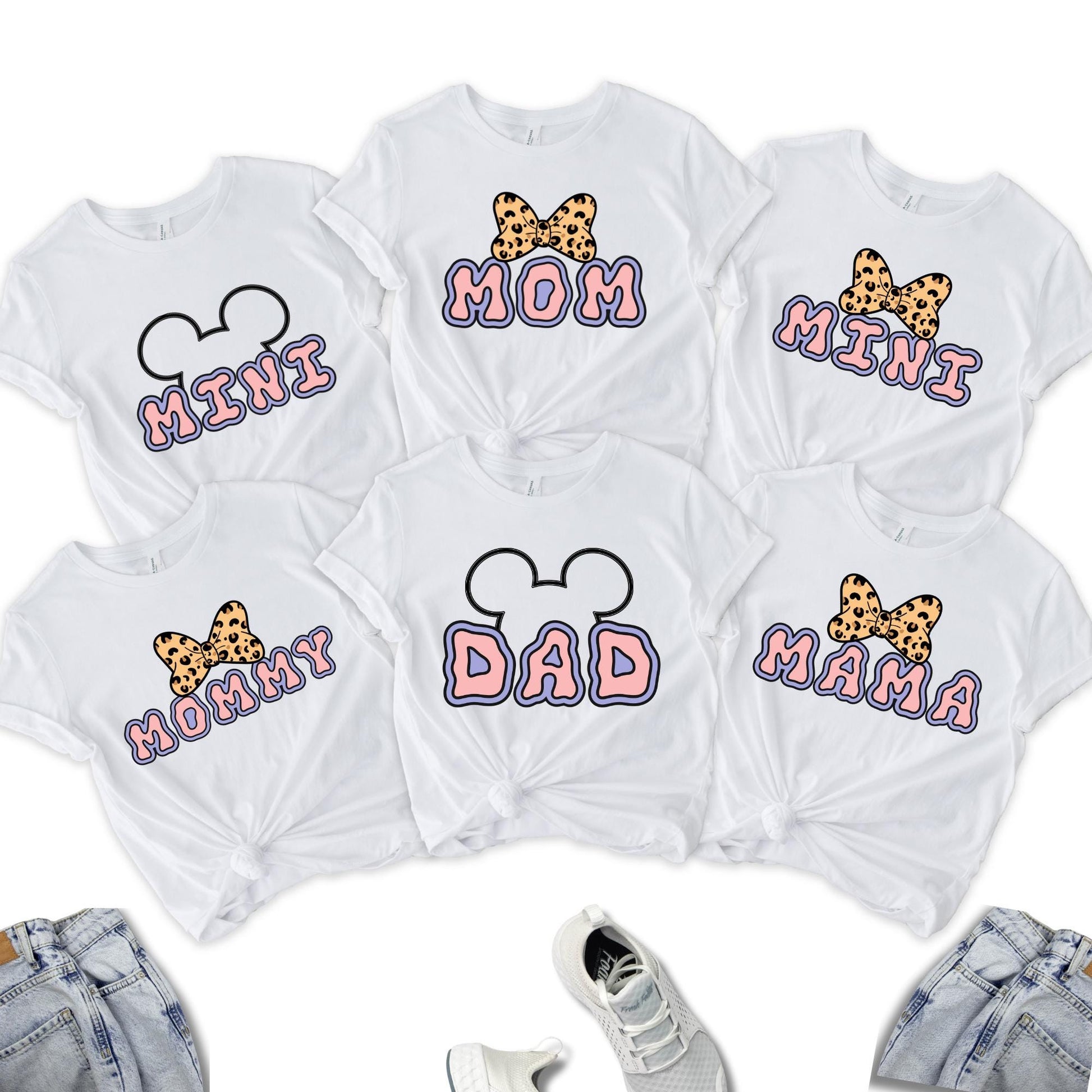 Disney Minnie Mama Mini Matching Shirt, Disney Mama and Mini T-shirt, Disney Family Matching Tee, Dad and Son Shirt Fathers Day Gift