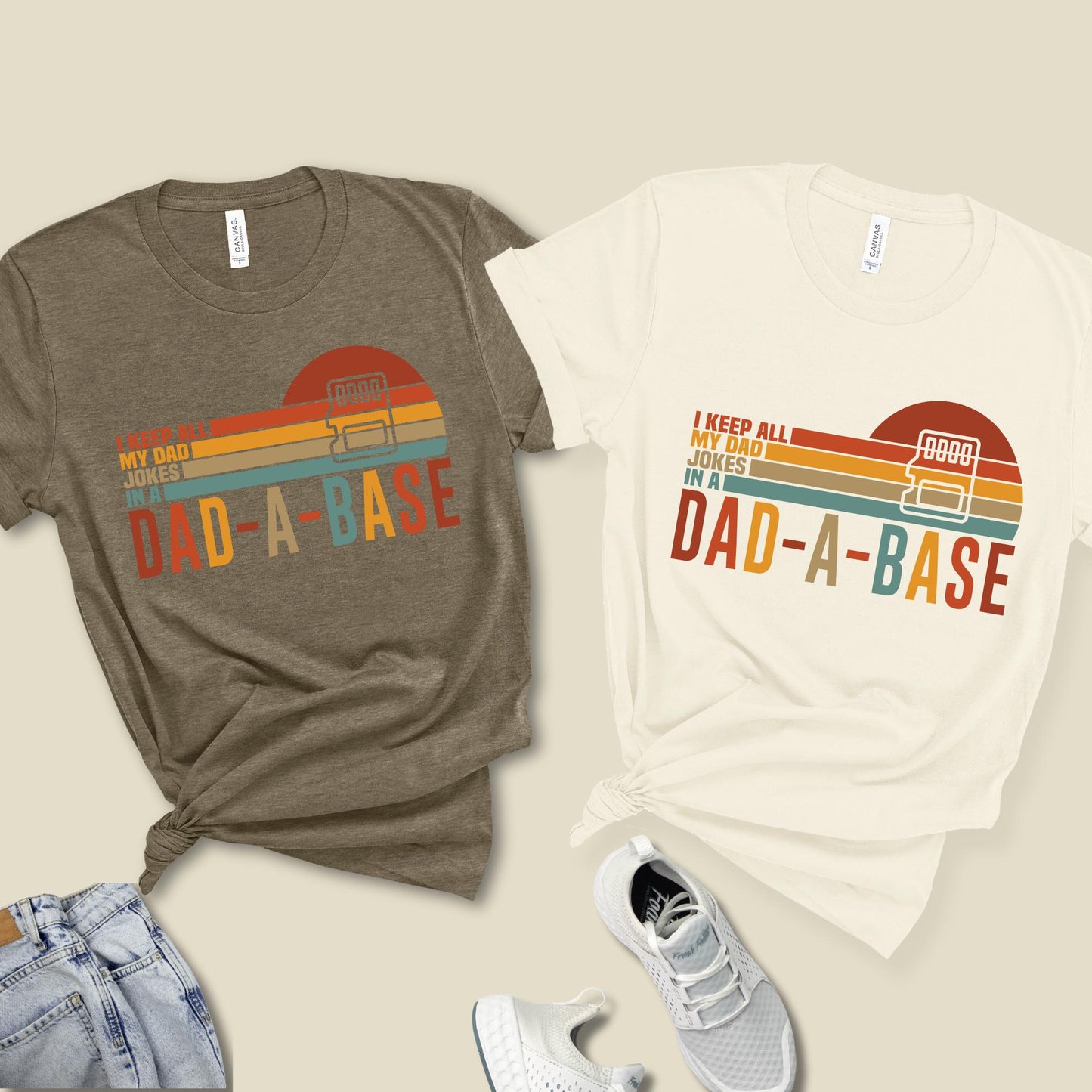 I Keep All My Dad Jokes In A Dad-a-Base Shirt, New Dad T-shirt, Dad Shirt, Daddy Shirt, Father's Day Gift, Best Dad Shirt, Gift for Dad