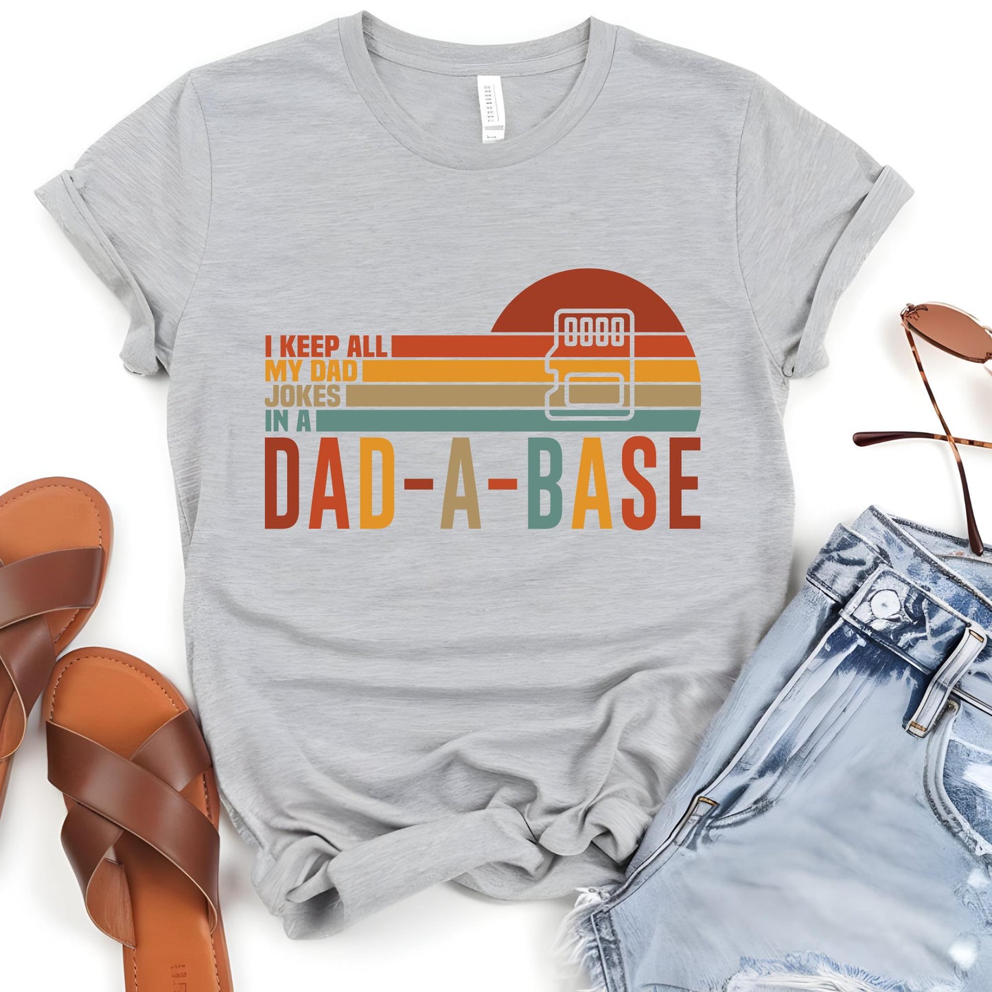 I Keep All My Dad Jokes In A Dad-a-Base Shirt, New Dad T-shirt, Dad Shirt, Daddy Shirt, Father's Day Gift, Best Dad Shirt, Gift for Dad