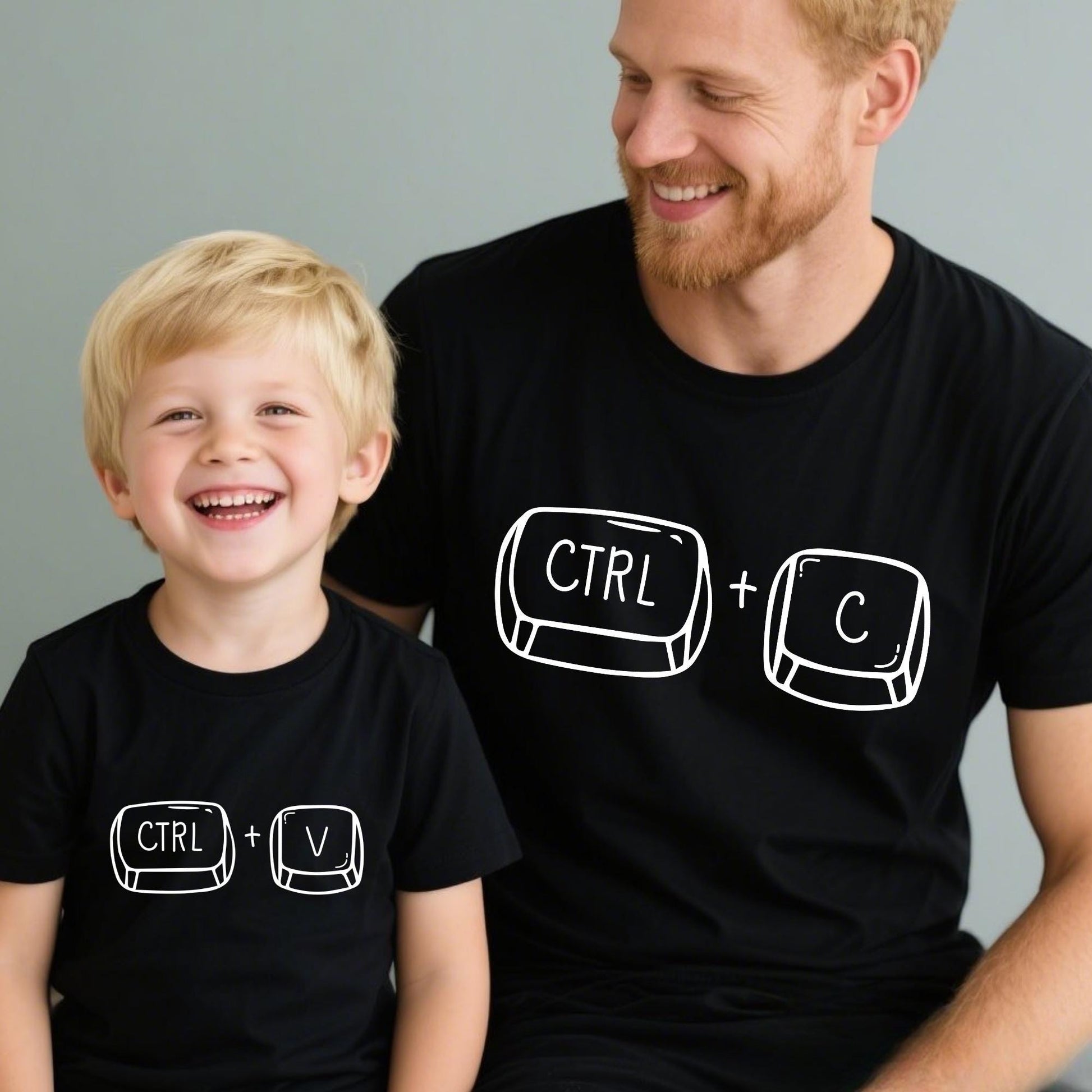Copy Paste Shirt Fathers Day Gift, Father and Baby Matching Shirts - Copy And Paste Daddy T-shirt Baby Bodysuit - New Baby Gift