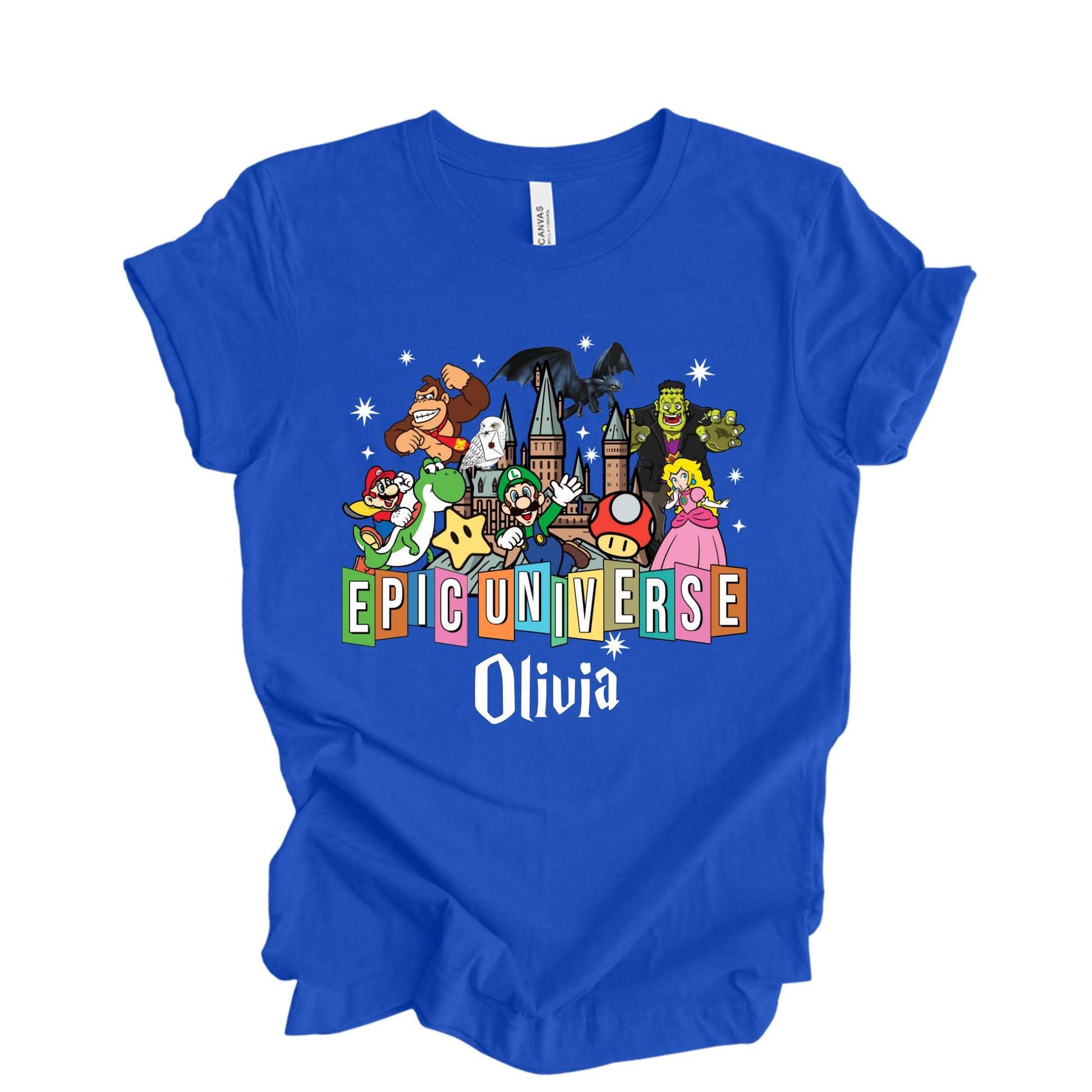 Personalized Super Mario Epic Universe Shirt, Mario Luigi Princess Peach Epic Trip 2025, Epic Universe Family Matching, Custom Epic Shirt