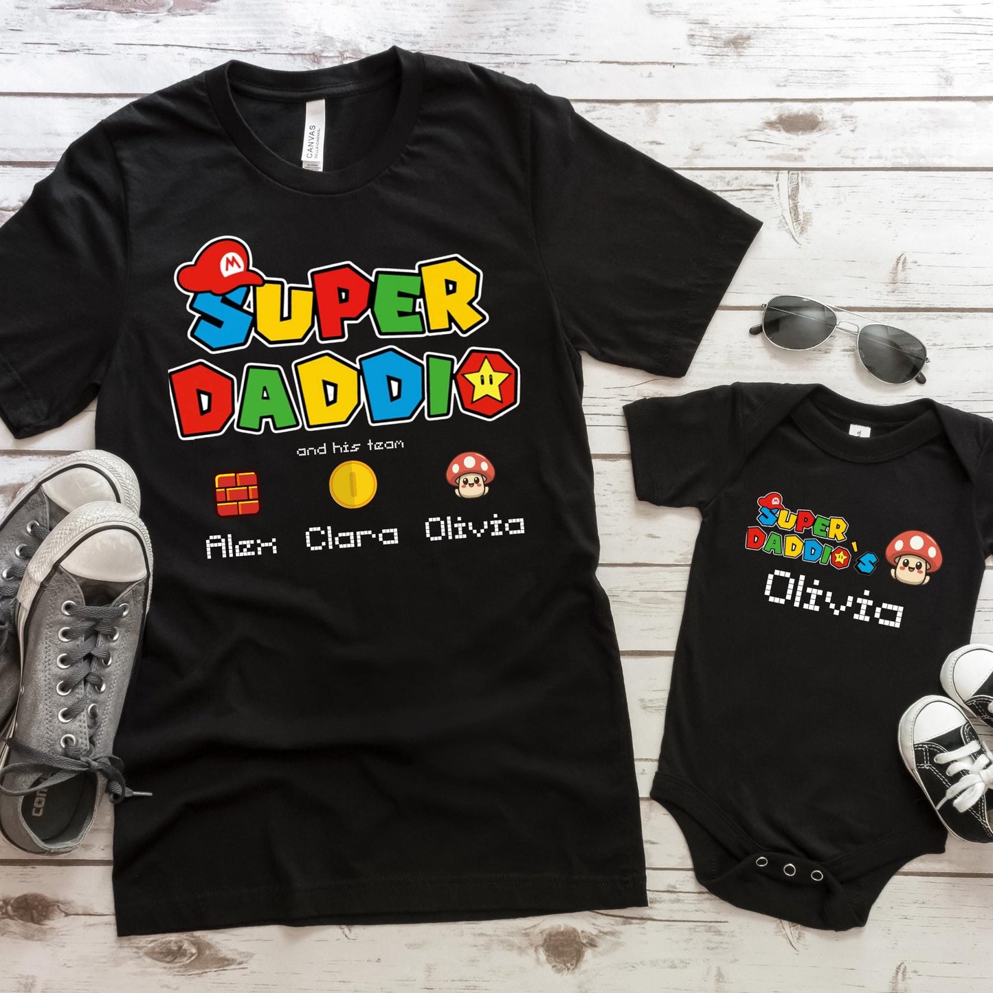Super Daddio Shirt, Matching T-shirt, Father's Day Shirt, Super Dad Shirt, Gamer Daddy Shirt, Father Gift Tee, Fathers Day Gift Funny Shirt