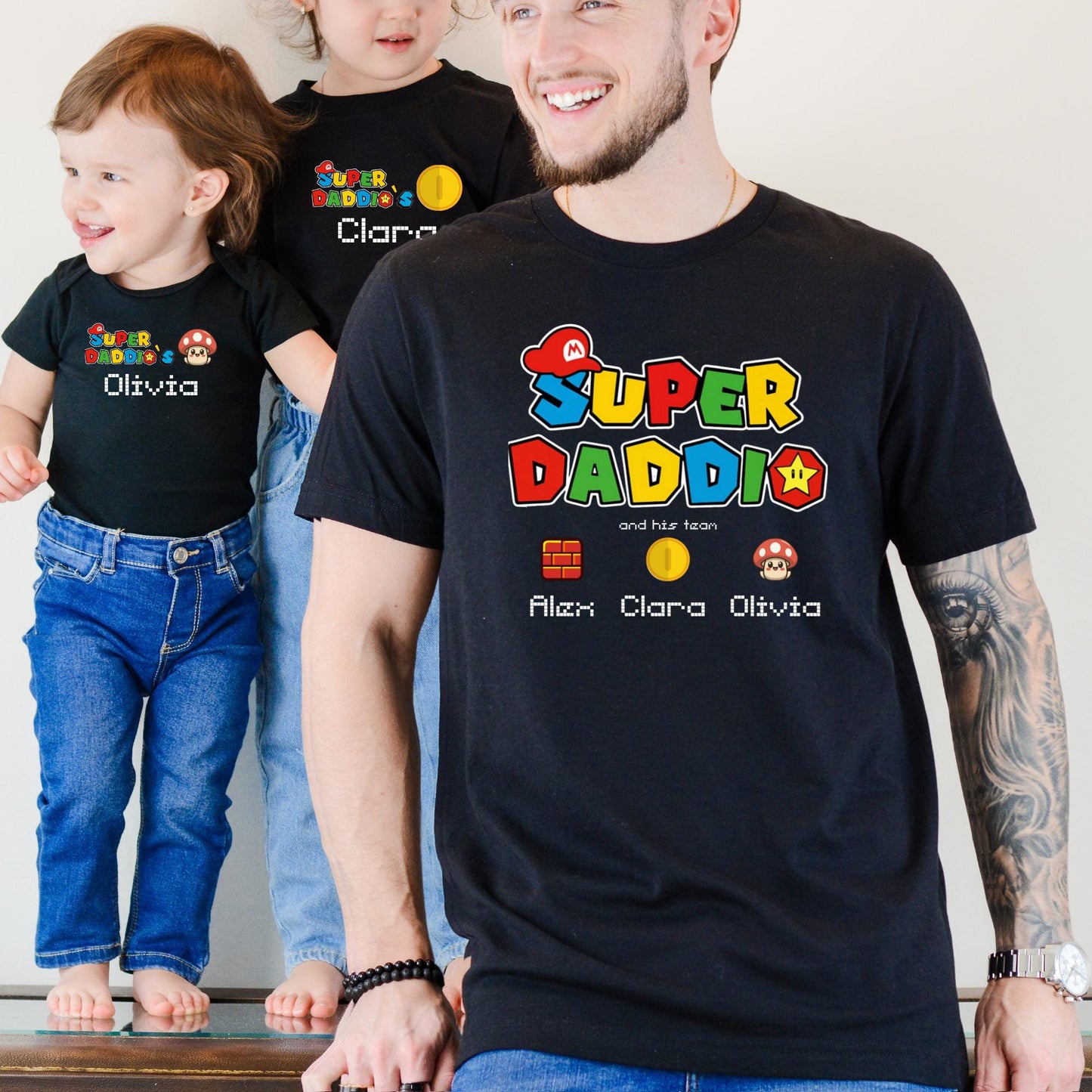 Super Daddio Shirt, Matching T-shirt, Father's Day Shirt, Super Dad Shirt, Gamer Daddy Shirt, Father Gift Tee, Fathers Day Gift Funny Shirt