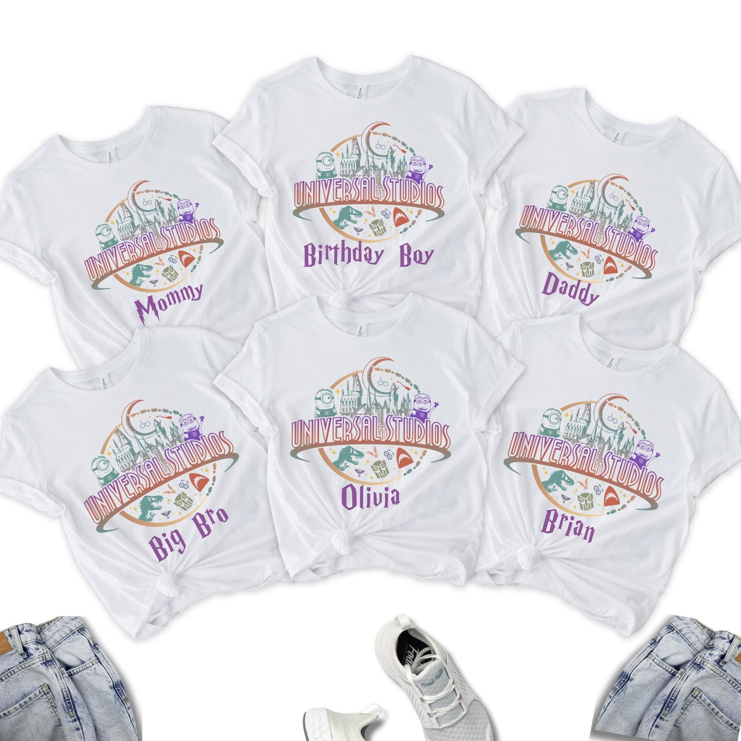 Custom Universal Studios Family Birthday Shirt: Soft Cotton Blend