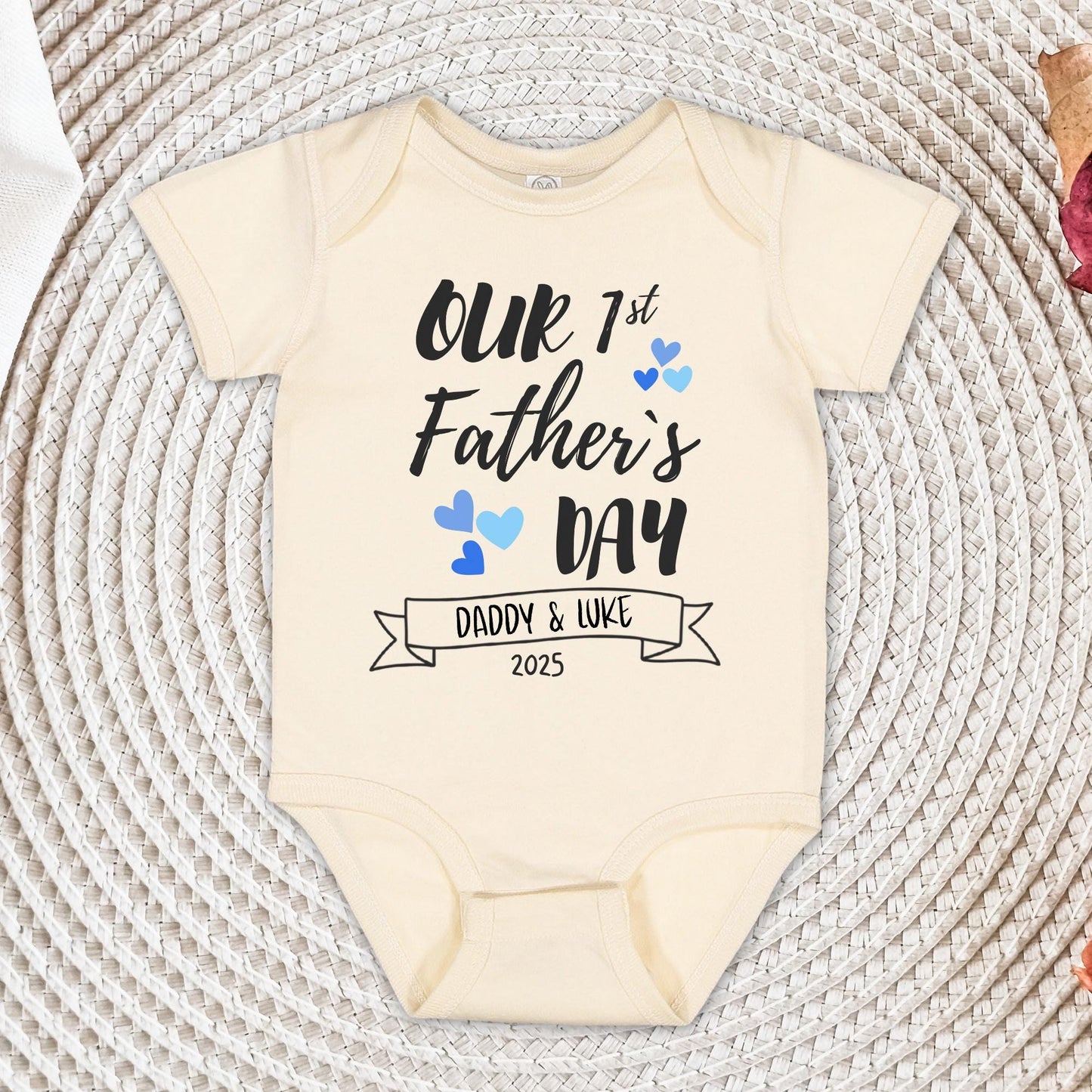 Personalized First Father's Day Matching Shirt & Bodysuit Set