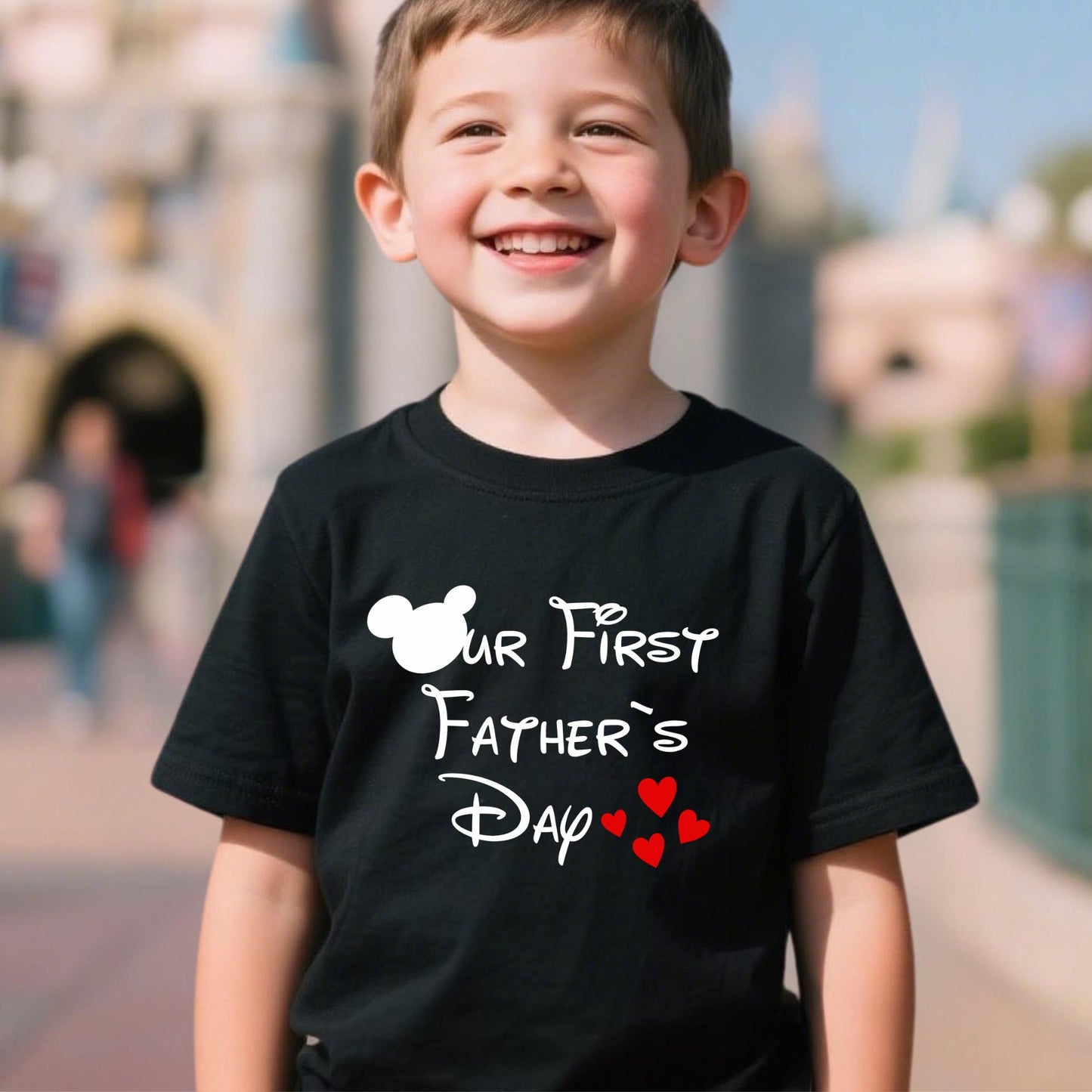 First Father's Day Disneyland Trip Shirt: Matching Dad & Kid Mickey Tee