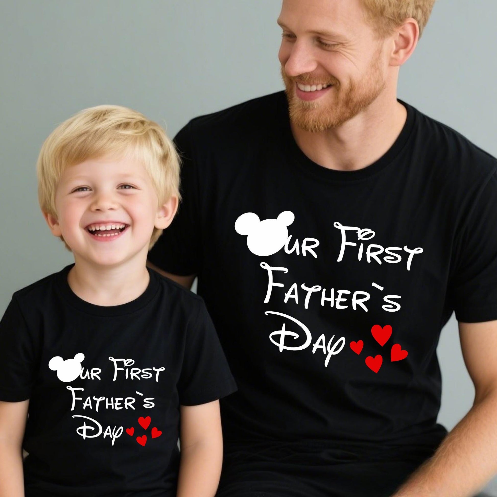 First Father's Day Disneyland Trip Shirt: Matching Dad & Kid Mickey Tee