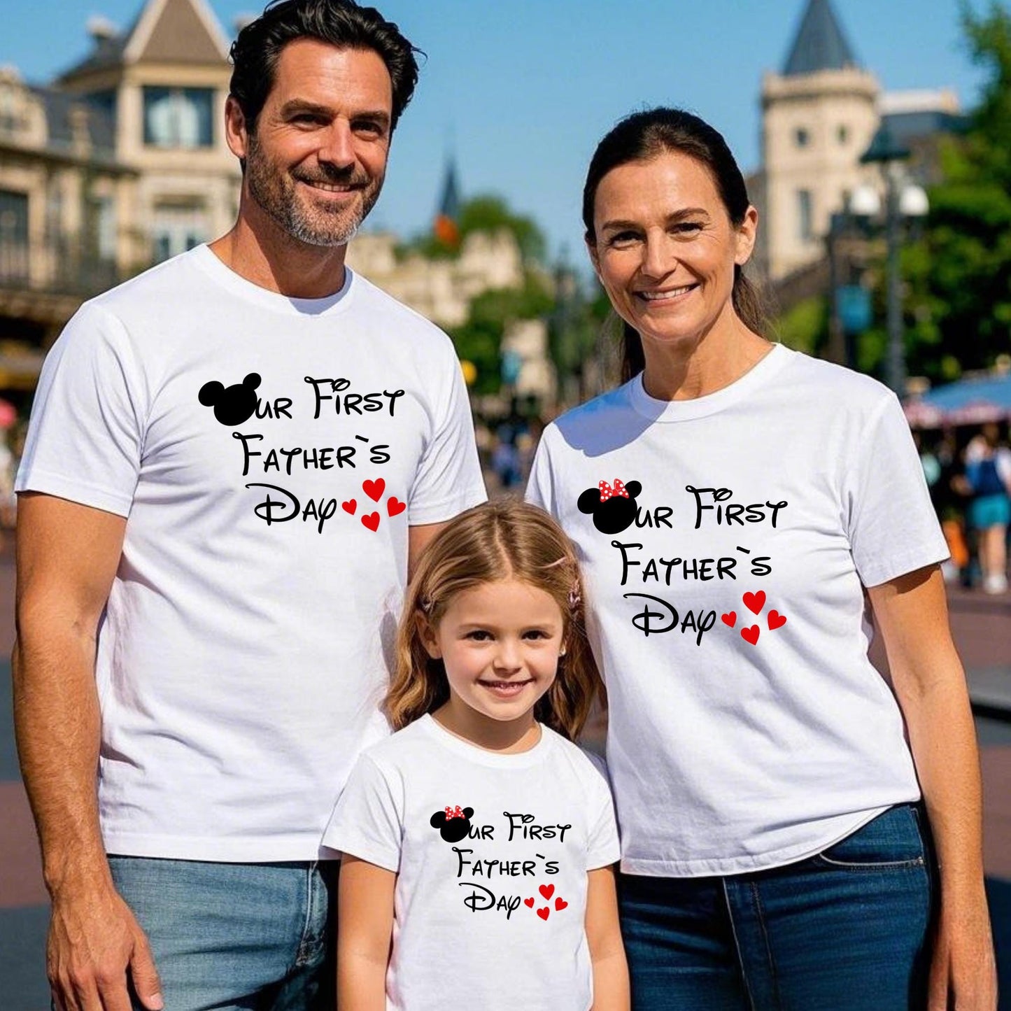 First Father's Day Disneyland Trip Shirt: Matching Dad & Kid Mickey Tee