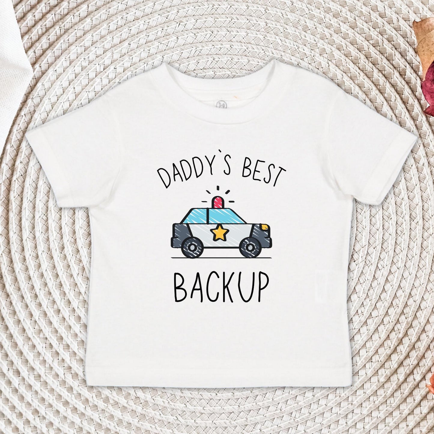 Daddy's Backup Infant Bodysuit, Baby Police Shirt, Police Baby Clothes, Baby Bodysuit, Kids Police Car Tee, Cute Police Car Toddler Shirt
