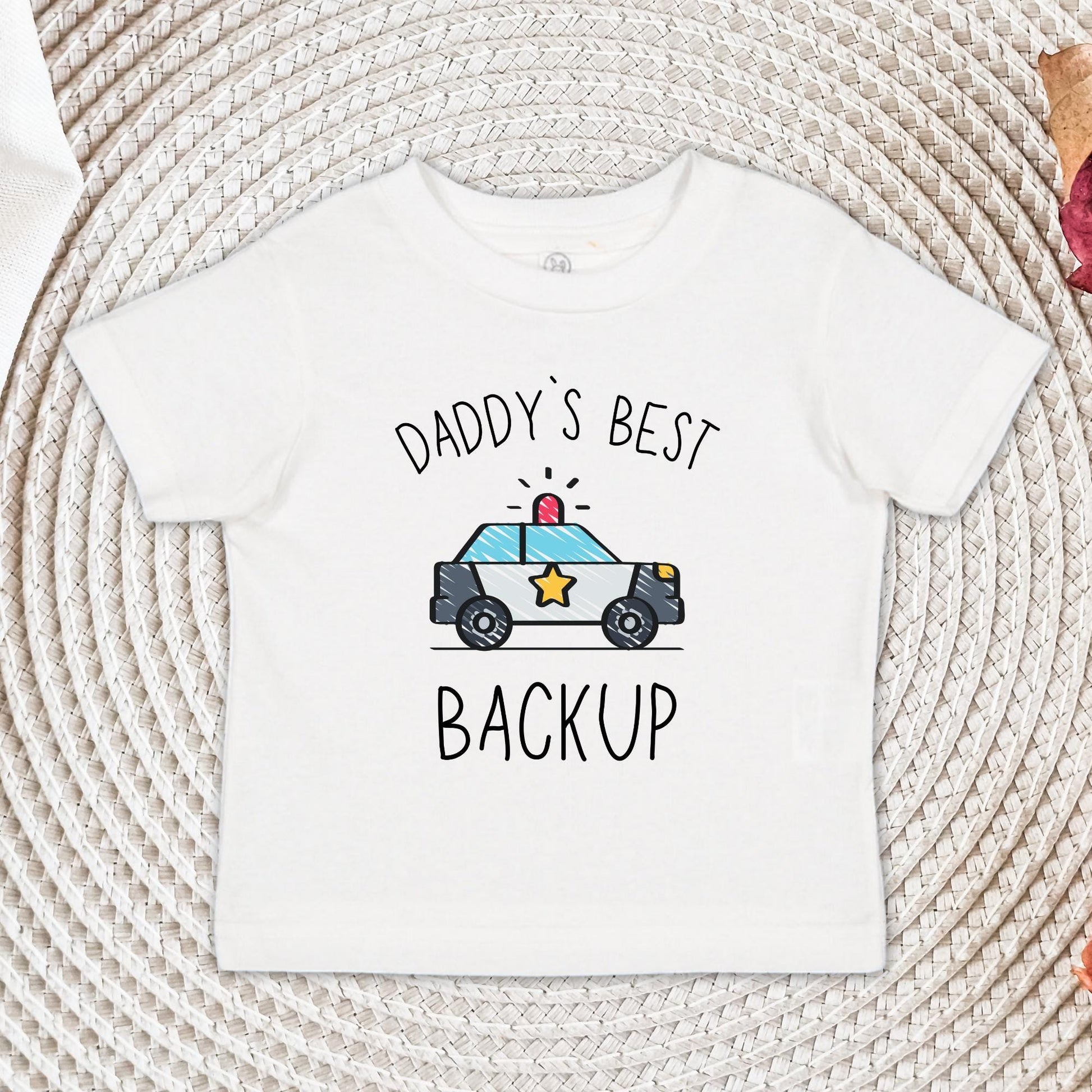 Daddy's Backup Infant Bodysuit, Baby Police Shirt, Police Baby Clothes, Baby Bodysuit, Kids Police Car Tee, Cute Police Car Toddler Shirt