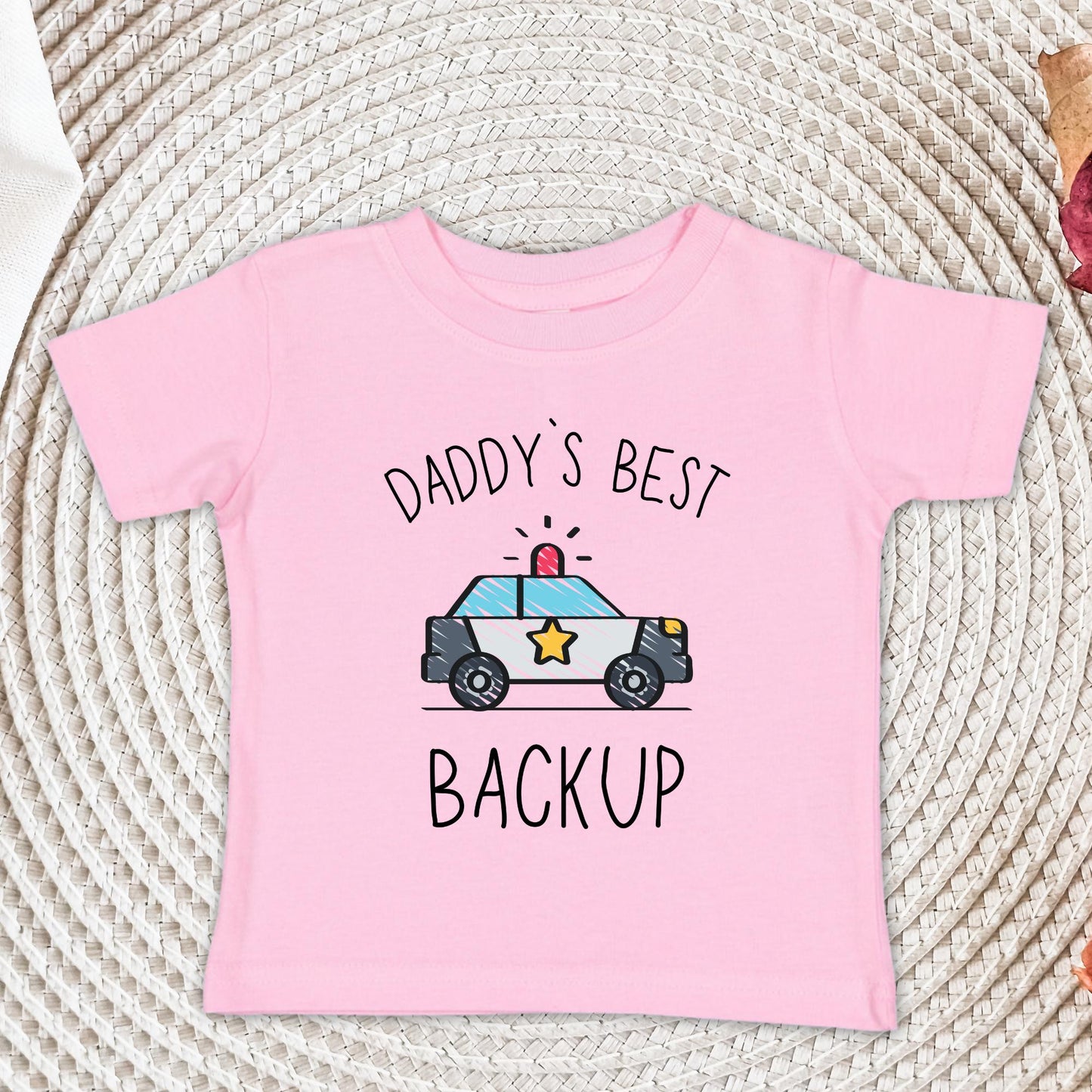 Daddy's Backup Infant Bodysuit, Baby Police Shirt, Police Baby Clothes, Baby Bodysuit, Kids Police Car Tee, Cute Police Car Toddler Shirt
