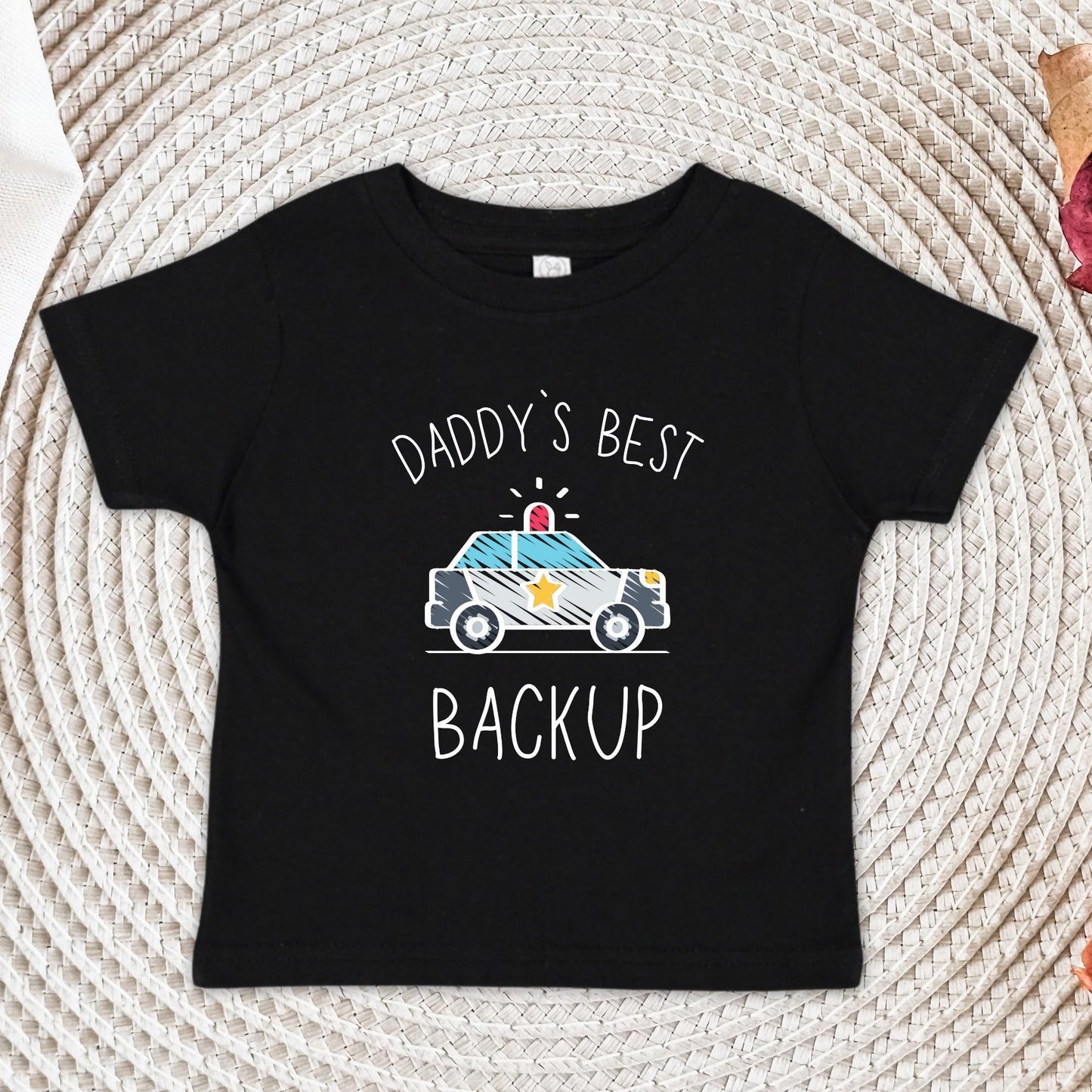 Daddy's Backup Infant Bodysuit, Baby Police Shirt, Police Baby Clothes, Baby Bodysuit, Kids Police Car Tee, Cute Police Car Toddler Shirt