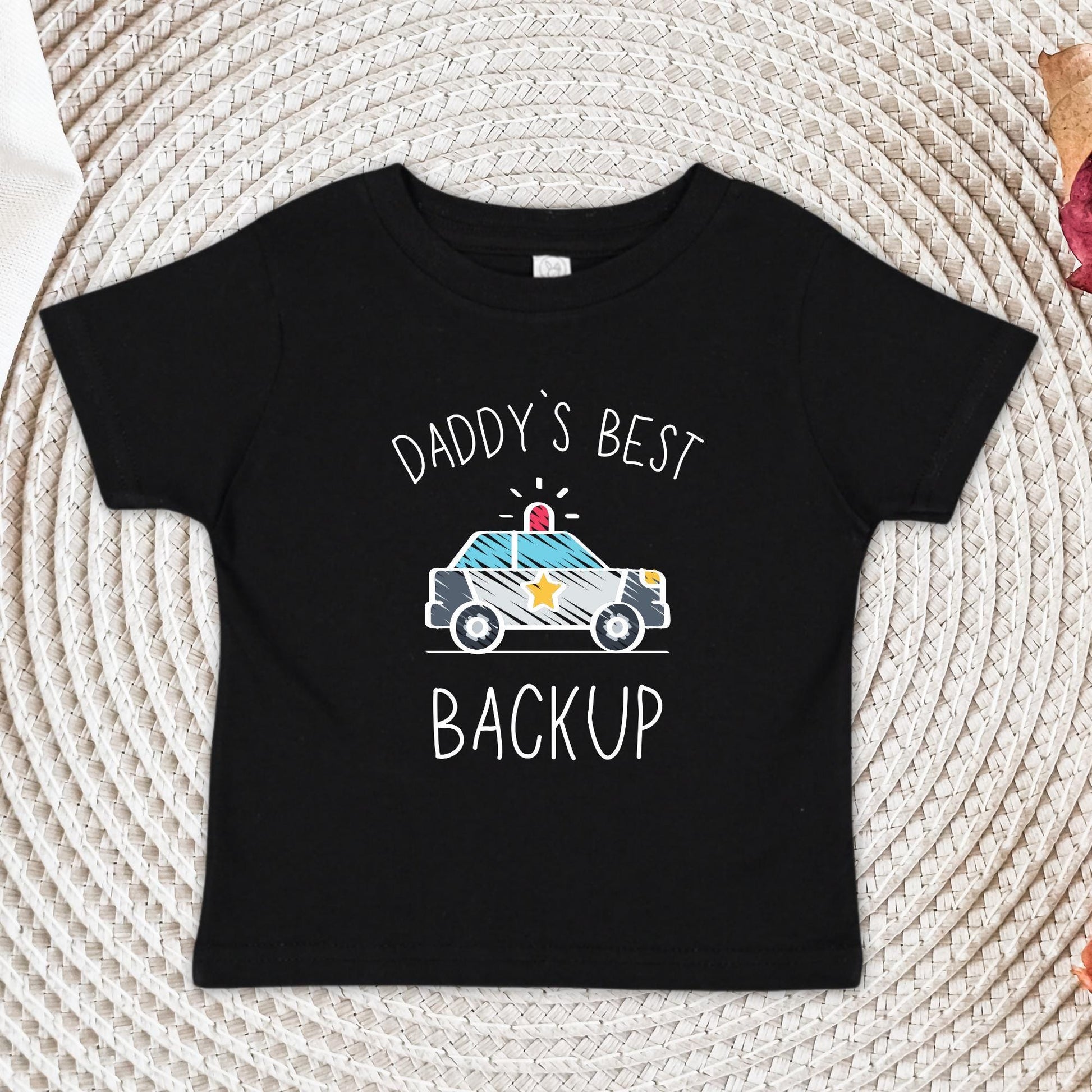 Daddy's Backup Infant Bodysuit, Baby Police Shirt, Police Baby Clothes, Baby Bodysuit, Kids Police Car Tee, Cute Police Car Toddler Shirt