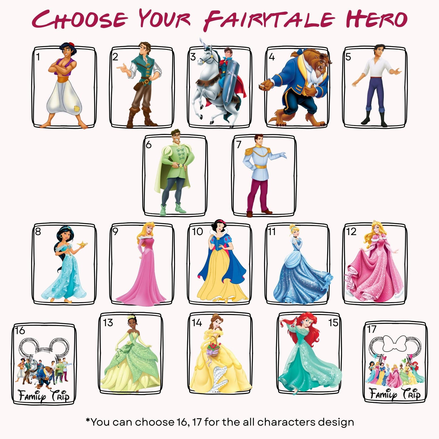 Disney Fairytale Characters Shirt, Mickey Friends Shirt, Beauty and The Beast Shirt, Disney Princess Shirt, Disneyland Family Matching Shirt
