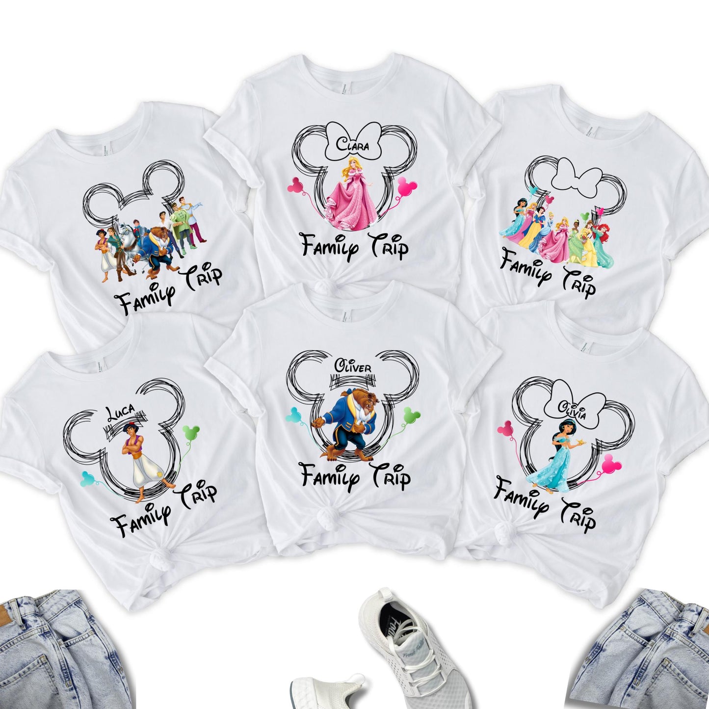 Disney Fairytale Characters Shirt, Mickey Friends Shirt, Beauty and The Beast Shirt, Disney Princess Shirt, Disneyland Family Matching Shirt