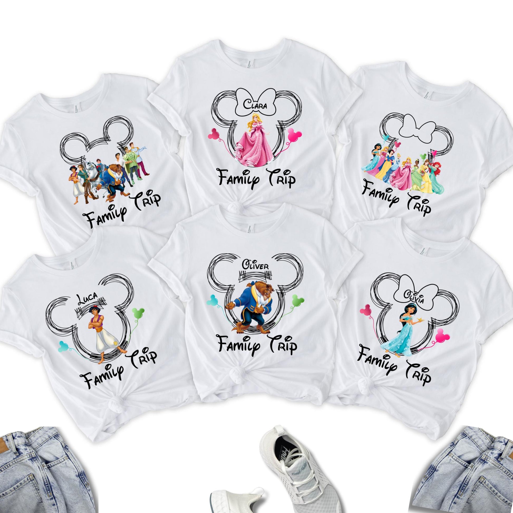 Disney Fairytale Characters Shirt, Mickey Friends Shirt, Beauty and The Beast Shirt, Disney Princess Shirt, Disneyland Family Matching Shirt